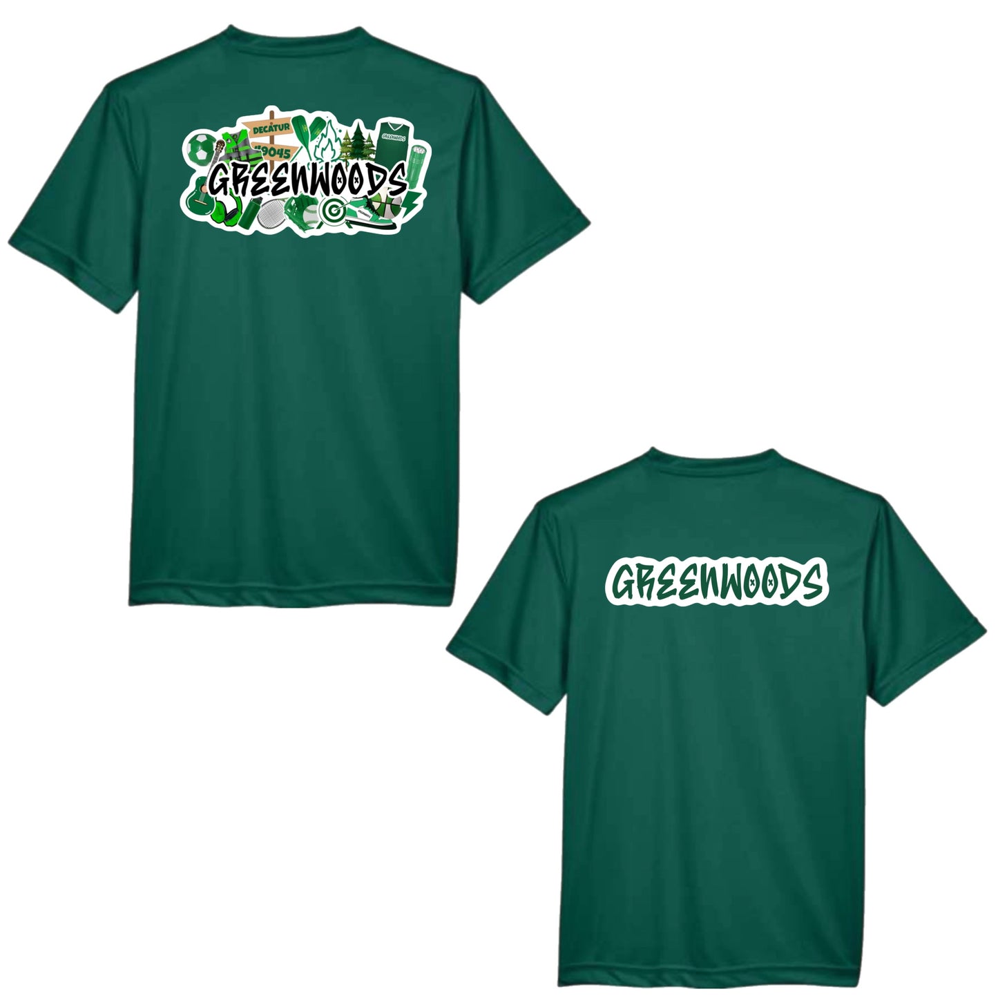 Greenwoods graffiti performance tee
