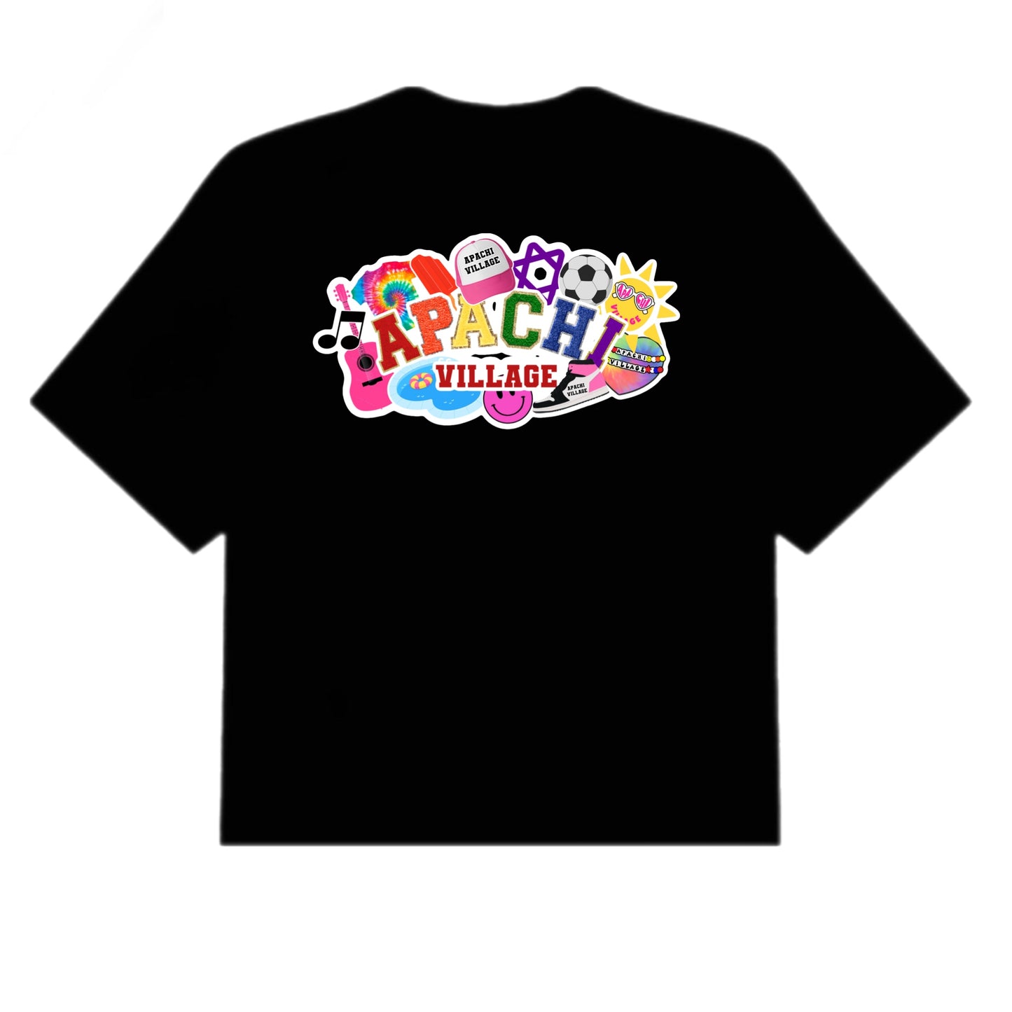 Girls Apachi Village collage tee