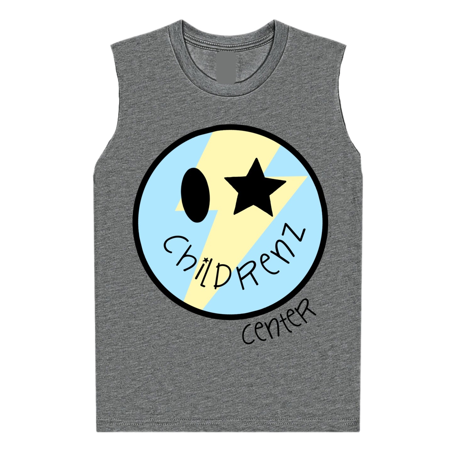 Childrenz Center bolt emoji tank