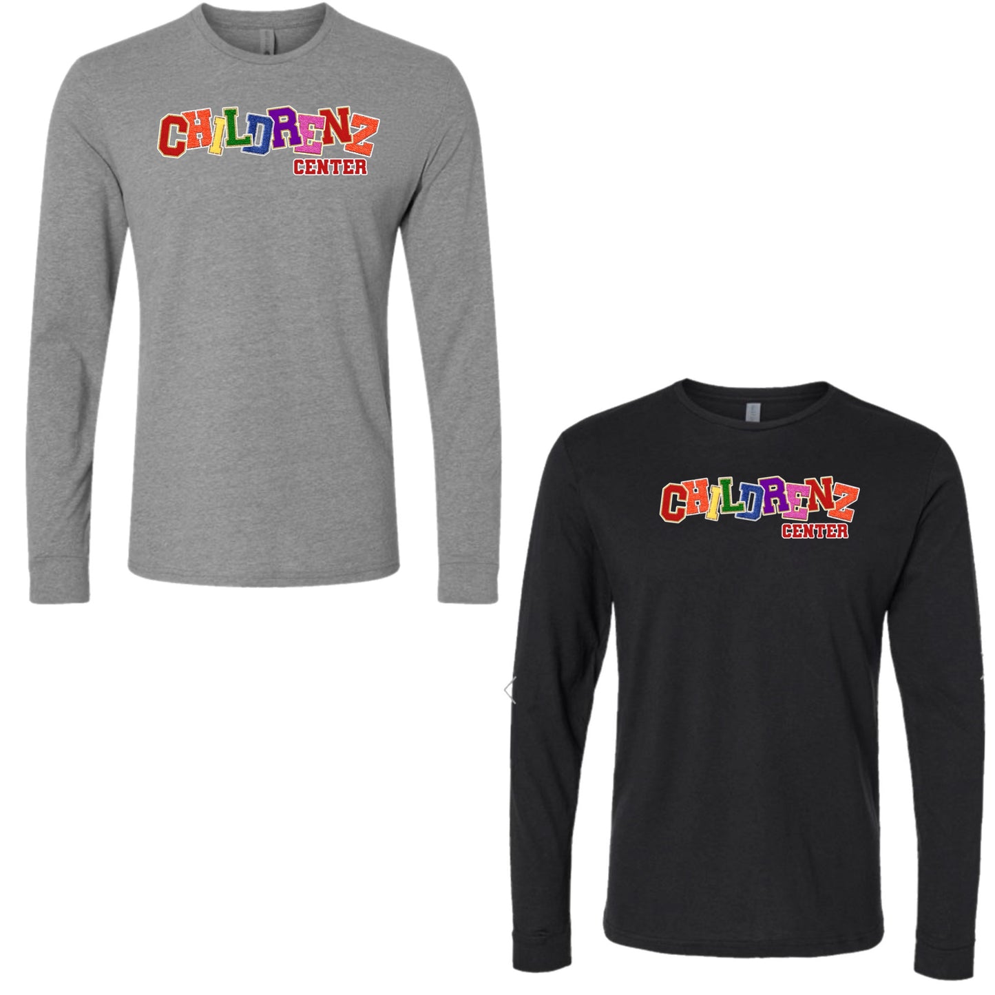 Adult Long sleeve patched Childrenz Center tee