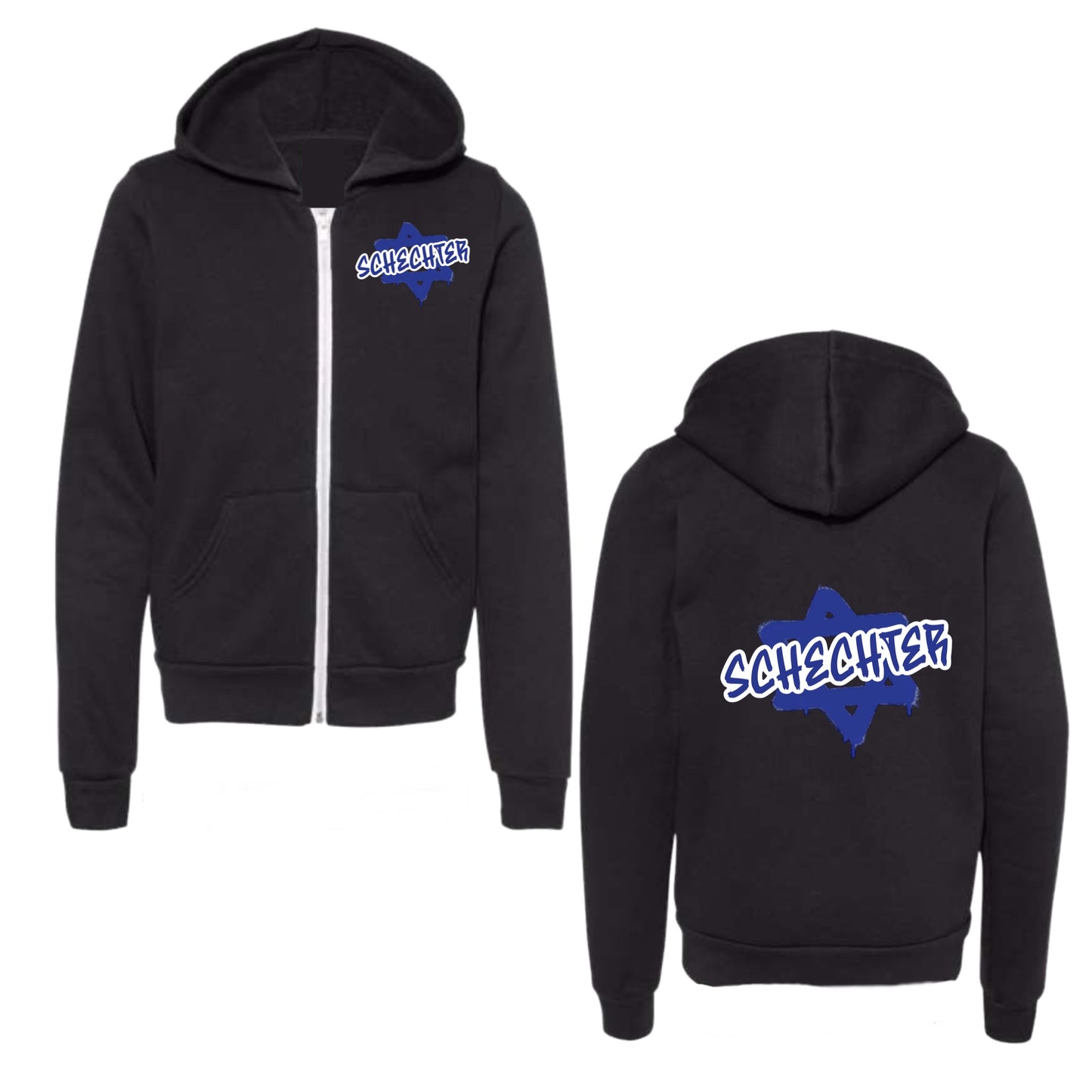 Schechter boys graffiti zip hoodie