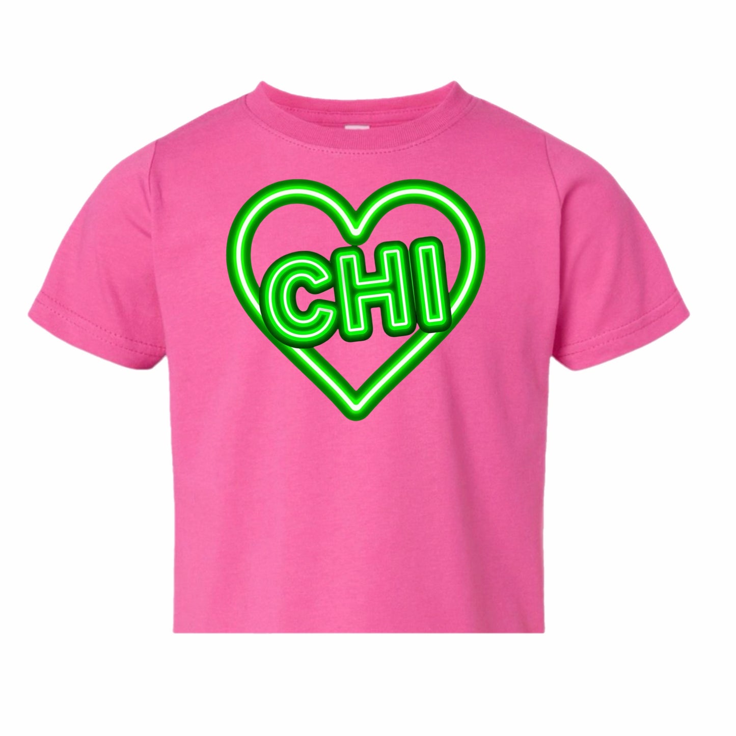 Camp Chi neon sign tee