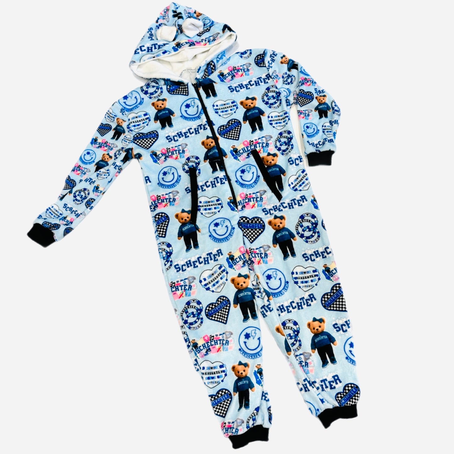 Schechter girls fleece zip one piece