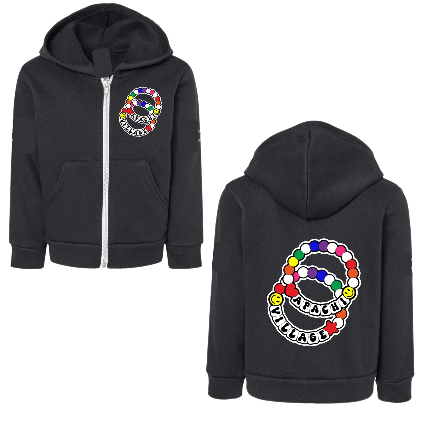 Girls Apachi Village bracelet zip hoodie