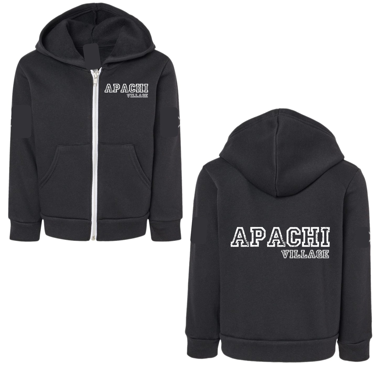 Boys Apachi Village varsity zip hoodie