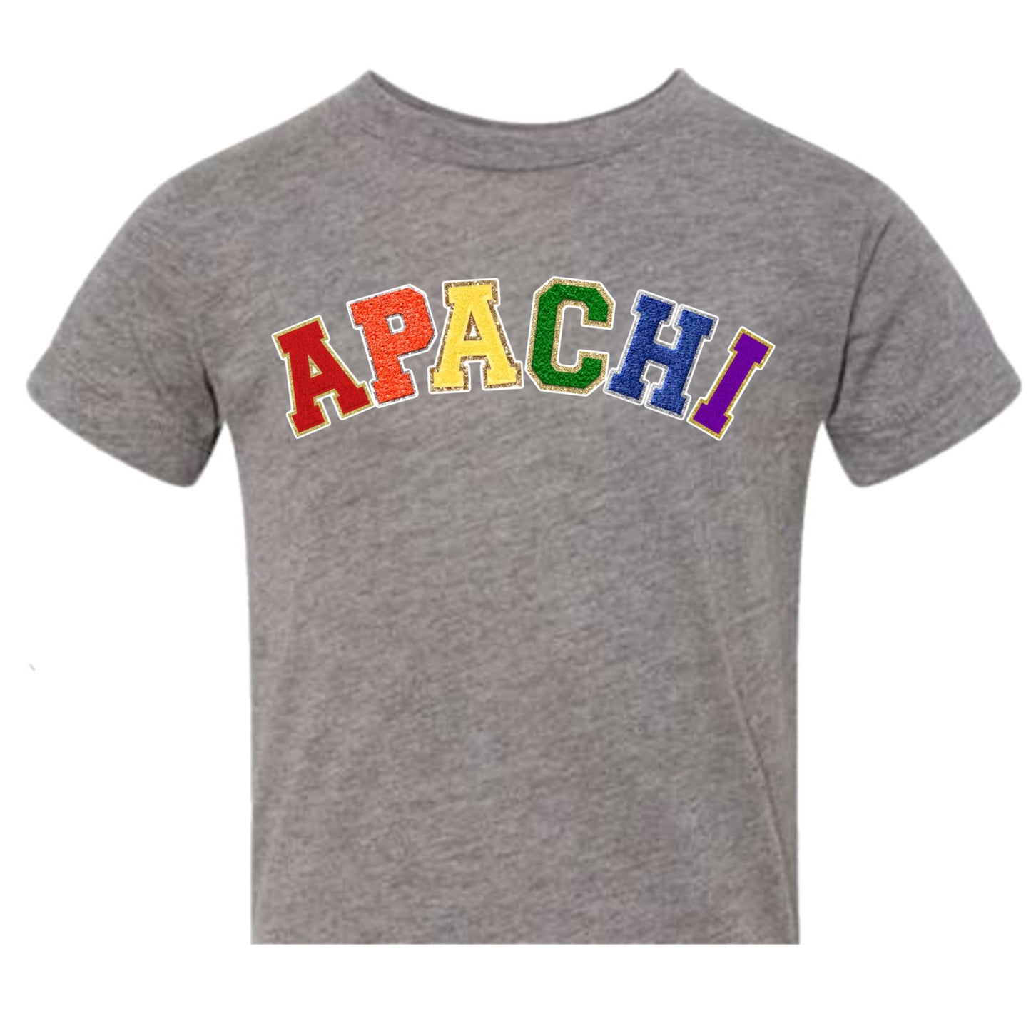 Girls Apachi rainbow patch tee