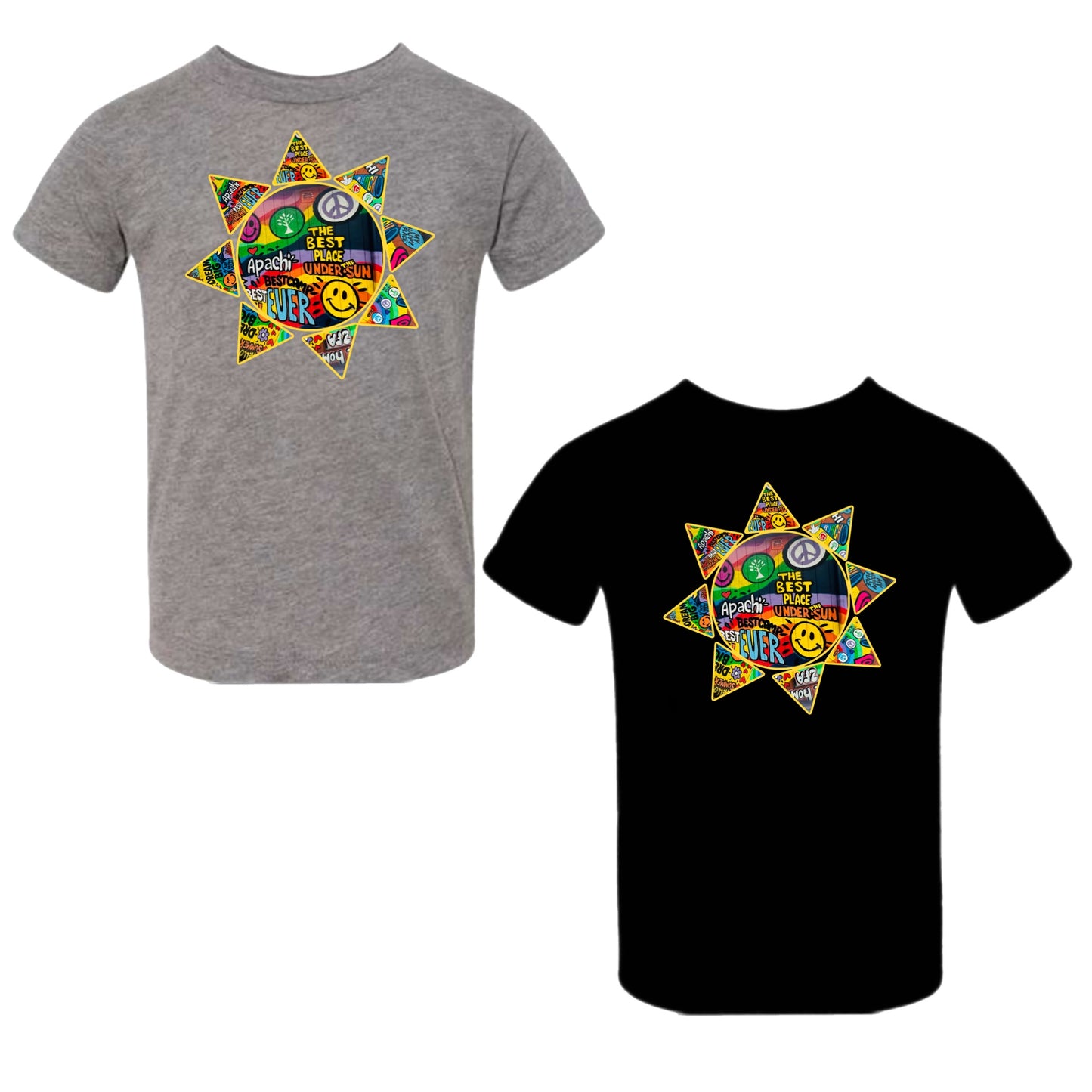Unisex Apachi sun mural graffiti tee