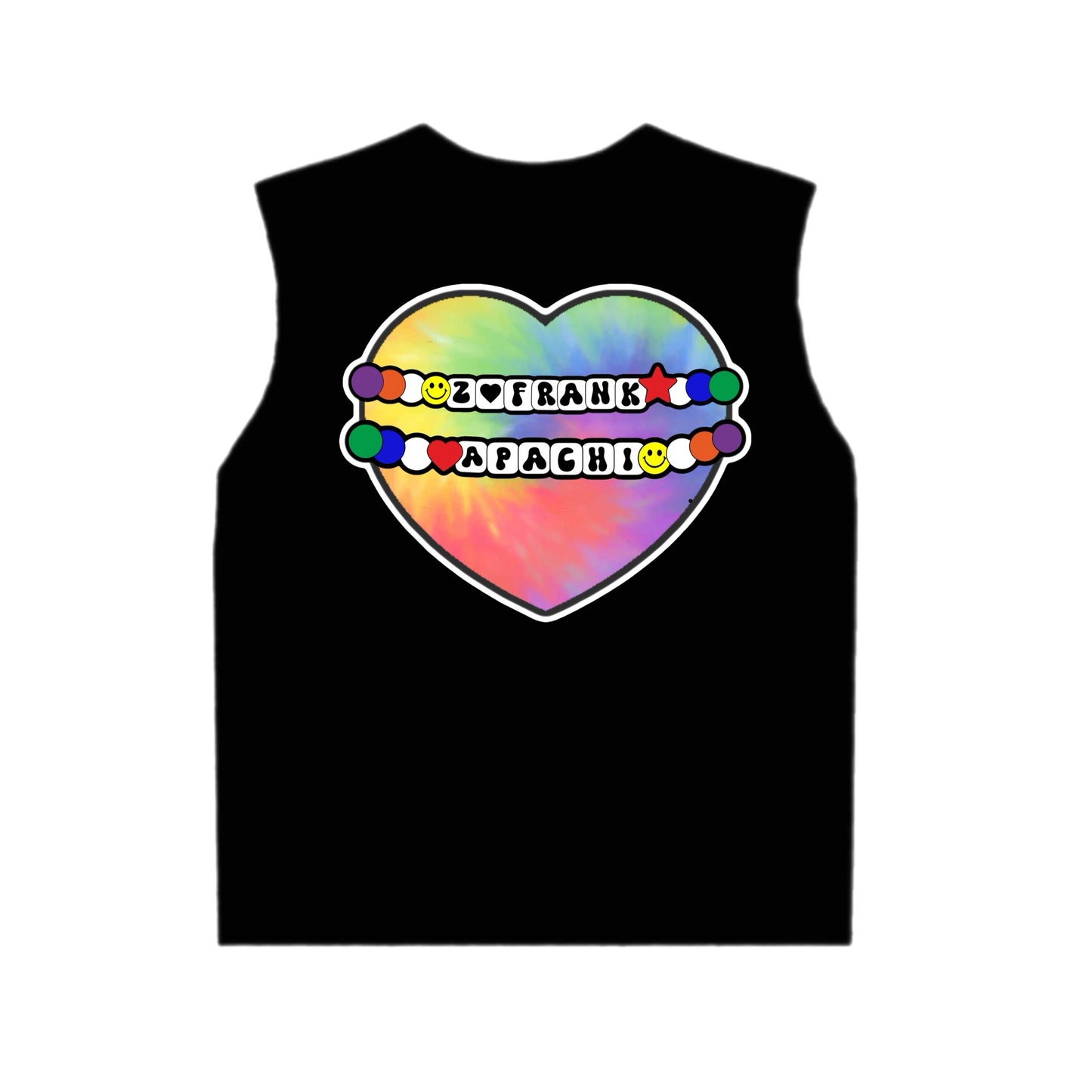Girls Apachi tie dye heart tank