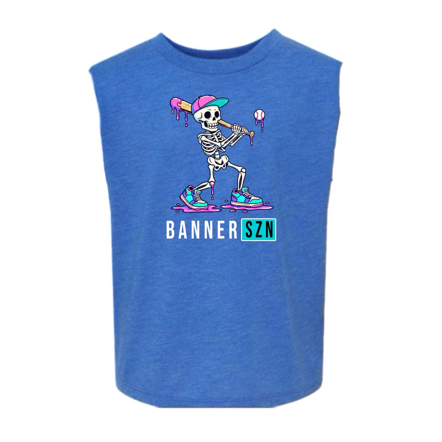 Banner boys baseball skeleton