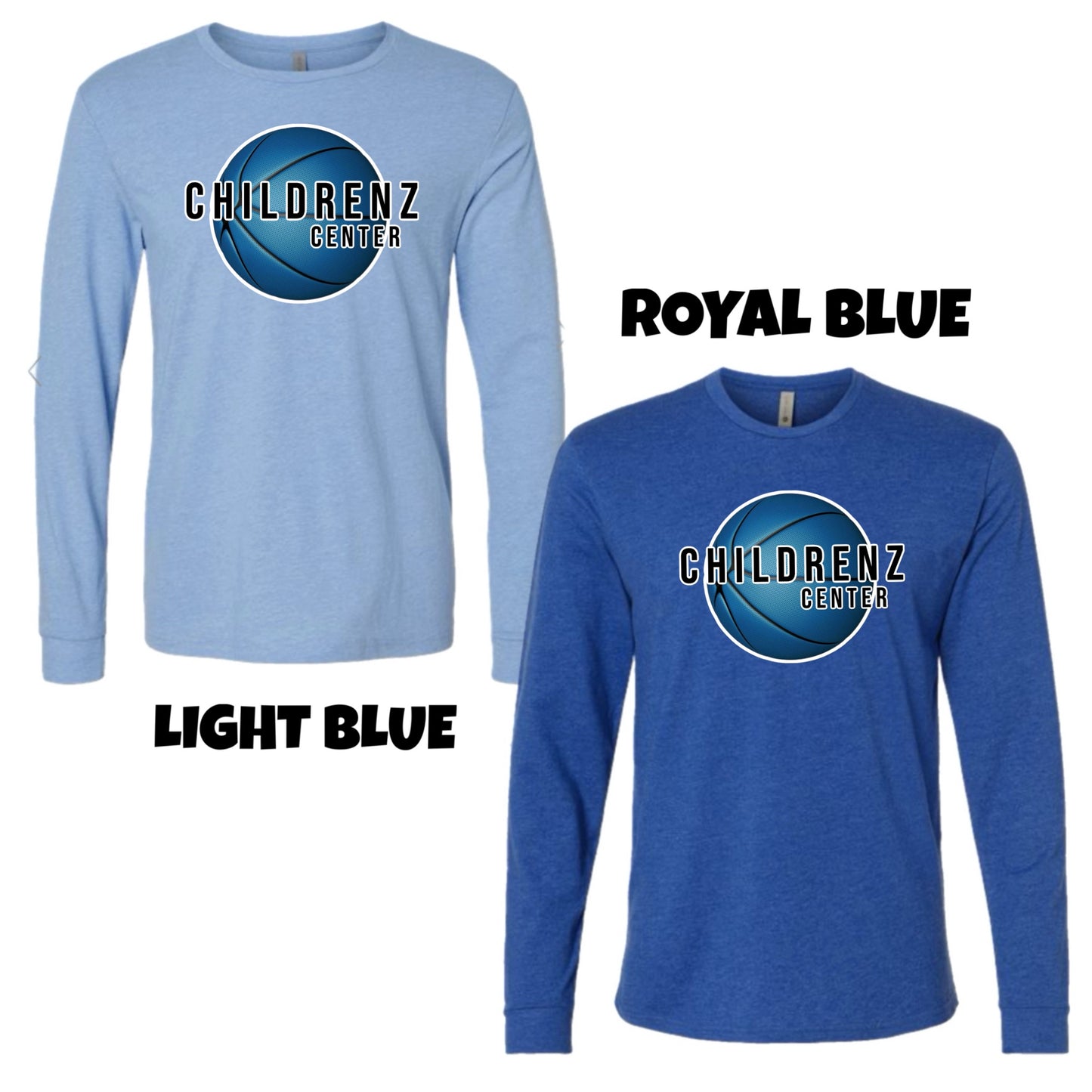 Adult Long sleeve basketball Childrenz Center tee