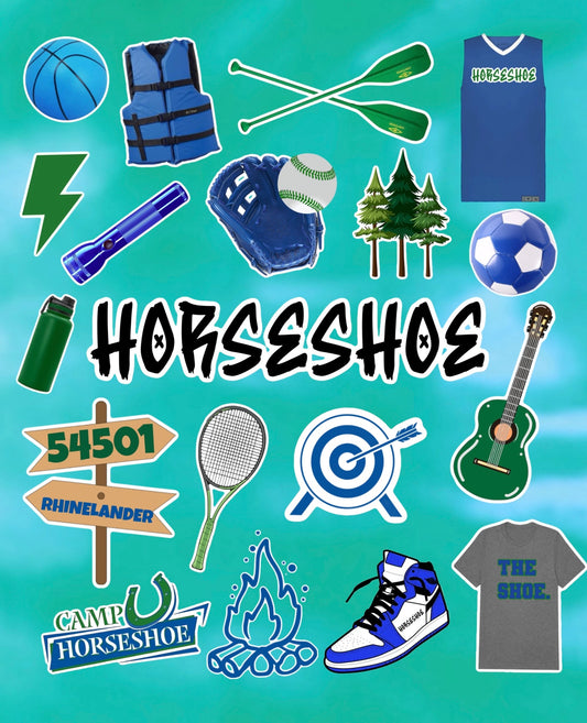 Horseshoe fleece blanket