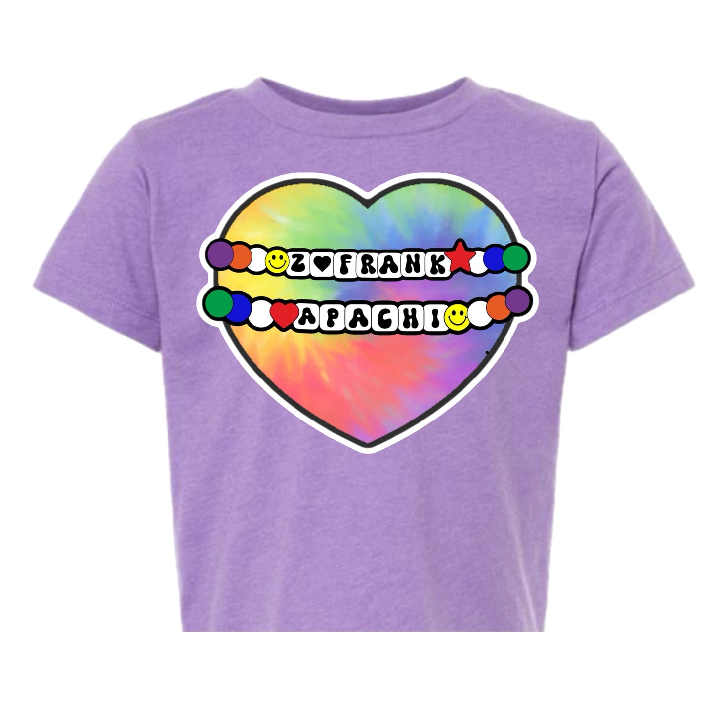 Girls Apachi tie dye heart tee