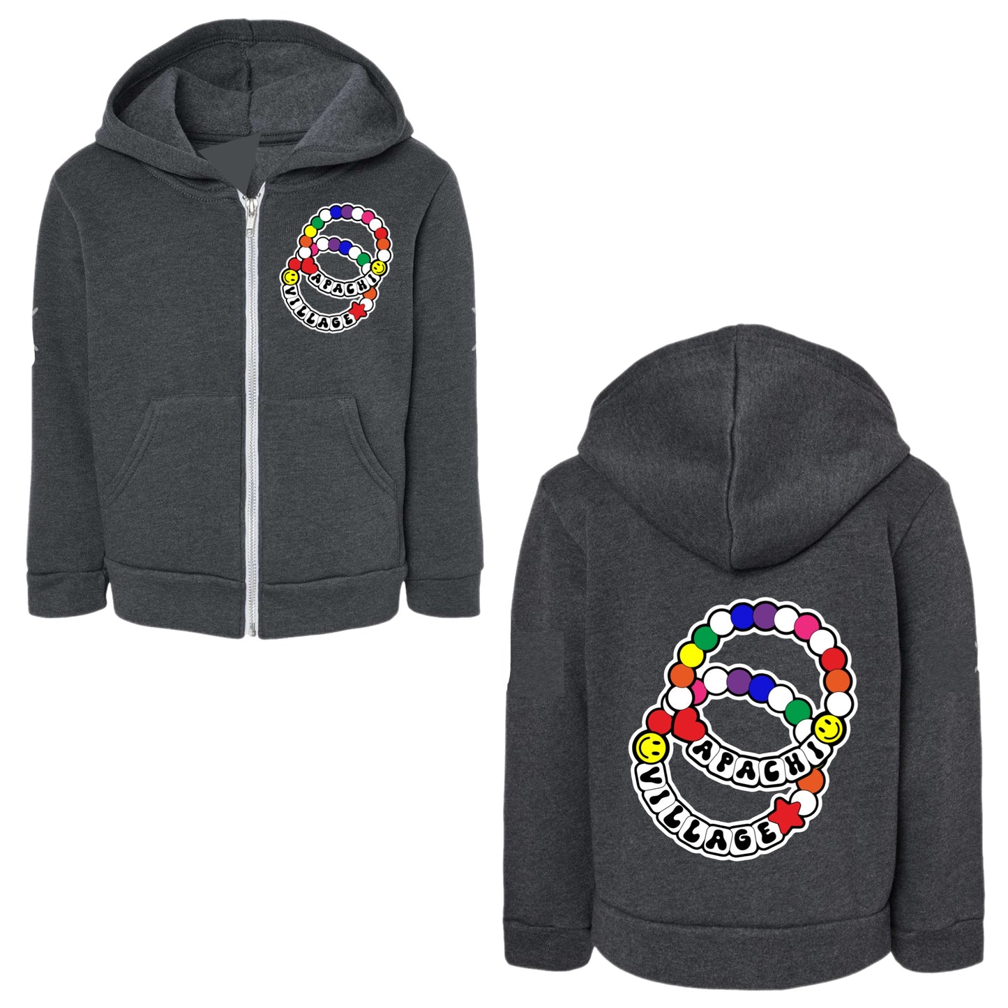 Girls Apachi Village bracelet zip hoodie