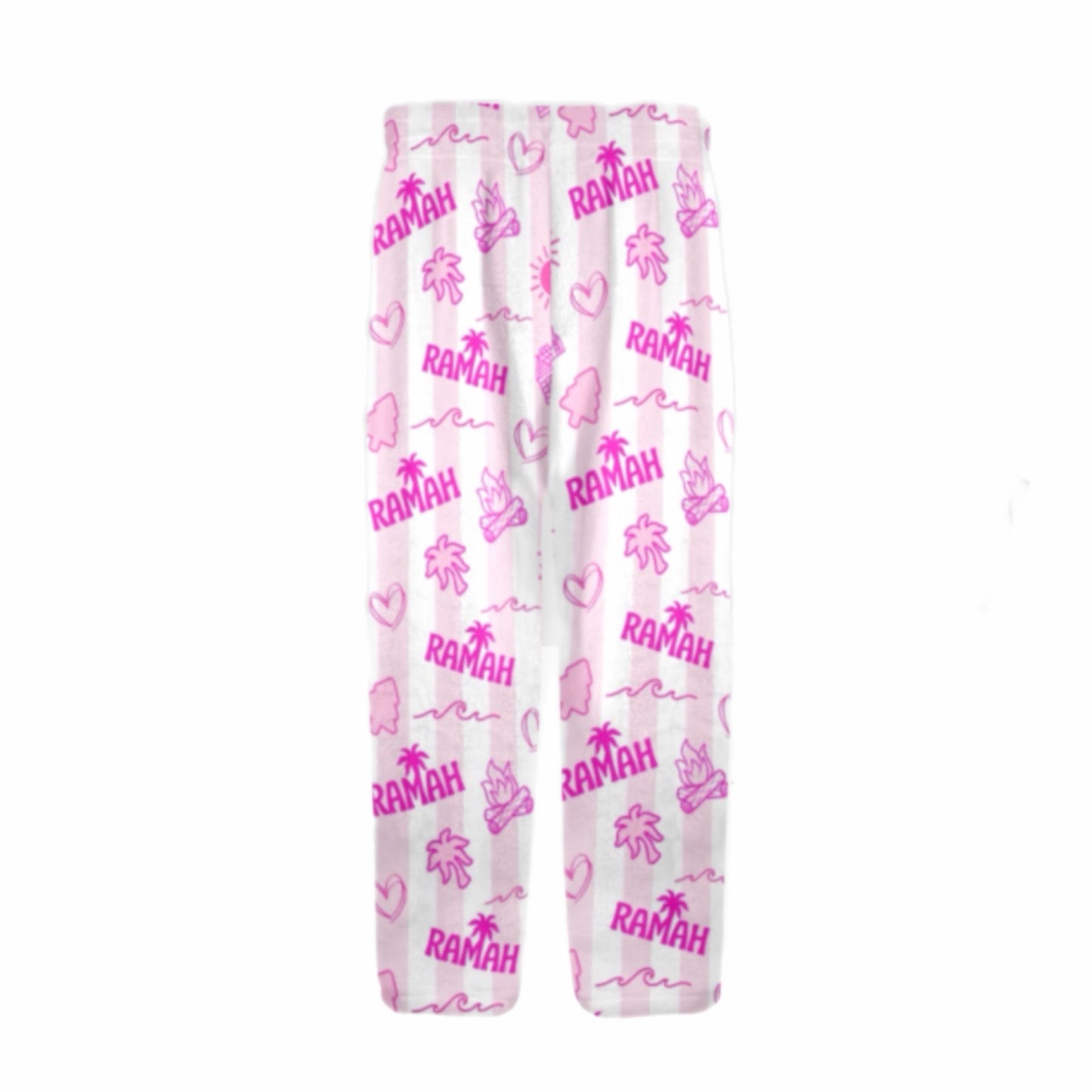 Ramah Pink Palm Fleece Pants