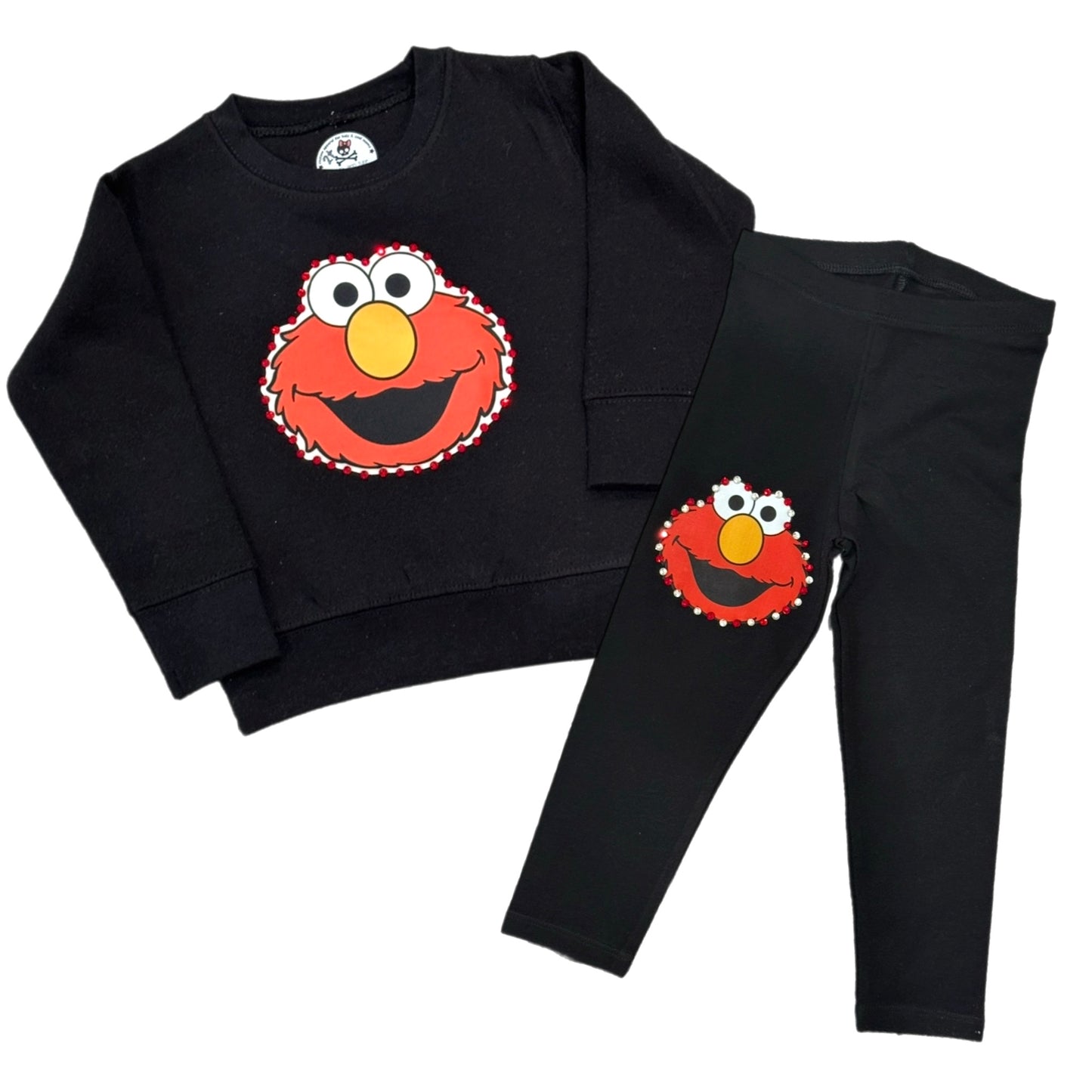 Girls red monster leggings