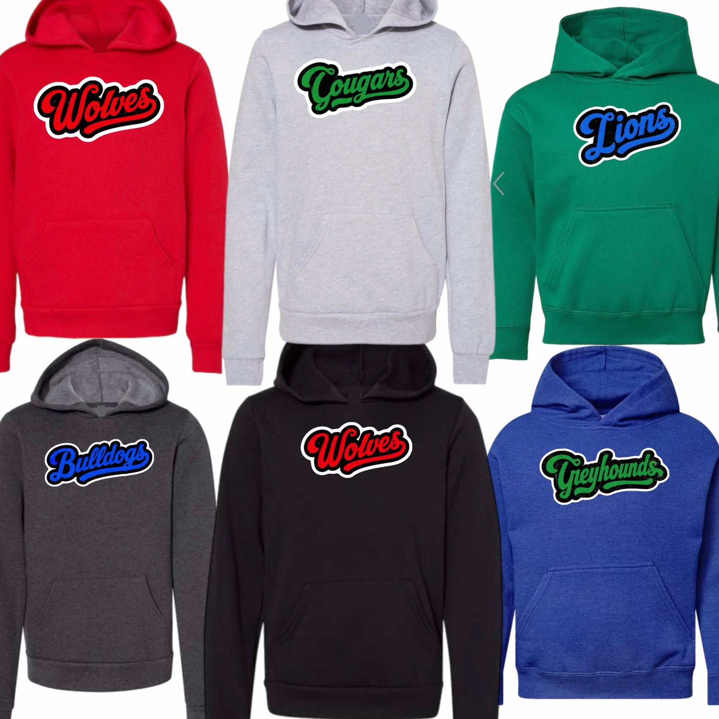 Boys school mascot hoodie
