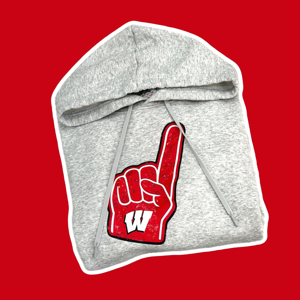Vintage Wisconsin Foam Finger Sweatshirt