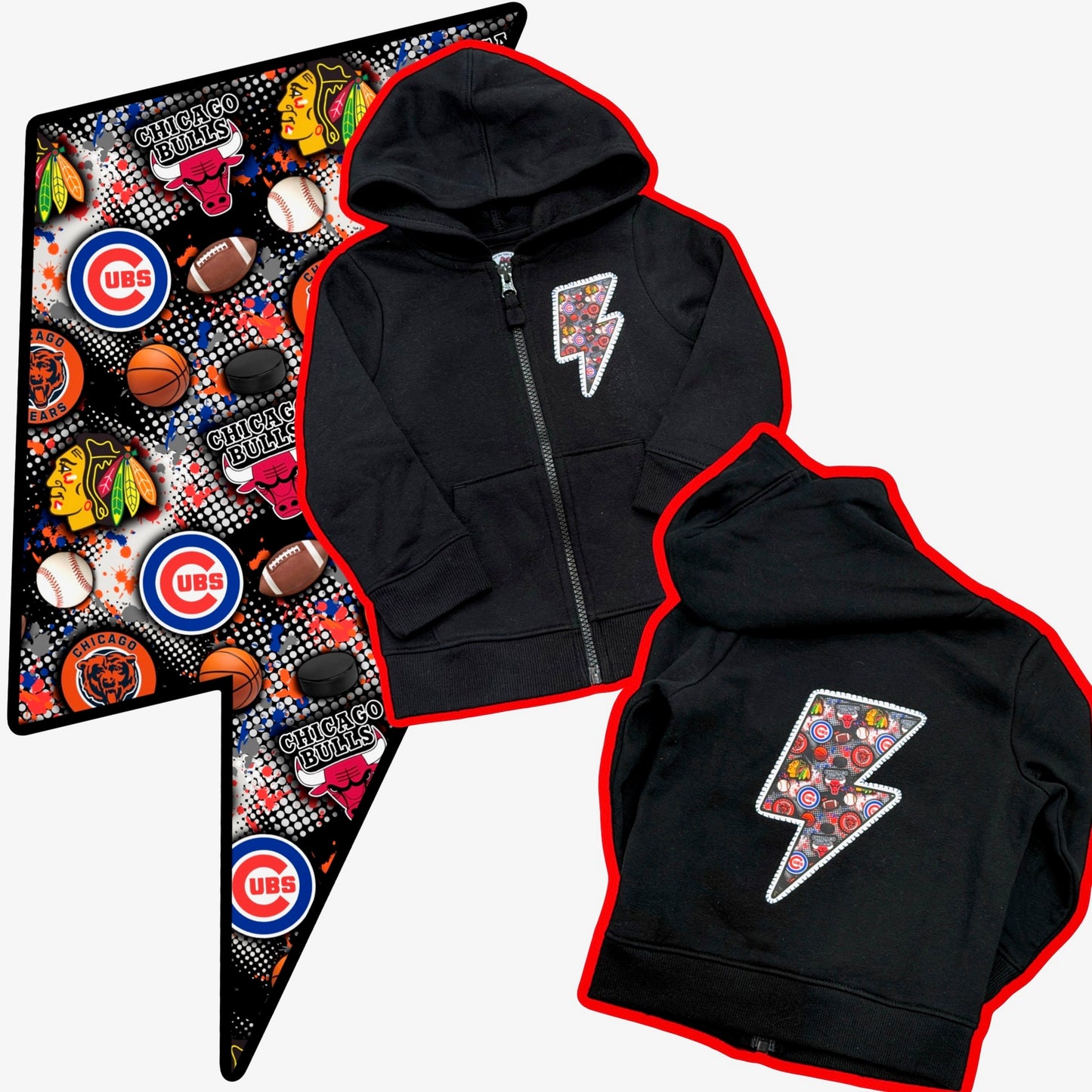 Chicago Sports "bolt" Zip-Up