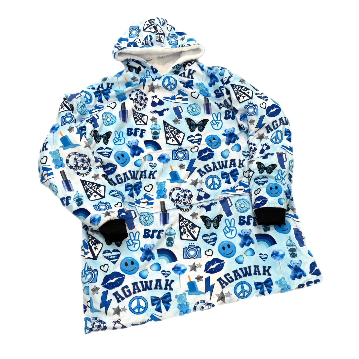 Agawak girls/women’s fleece blanket hoodie