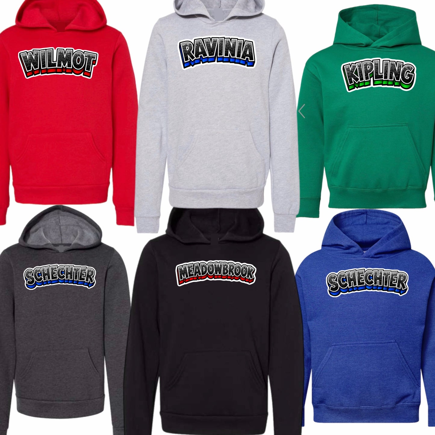 Boys school graffiti hoodie