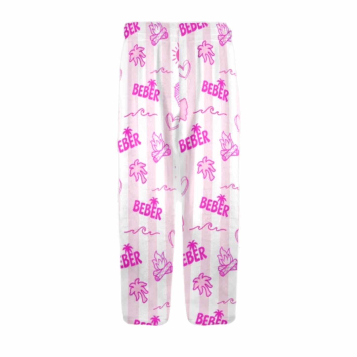 Beber Pink Palm Fleece Pants
