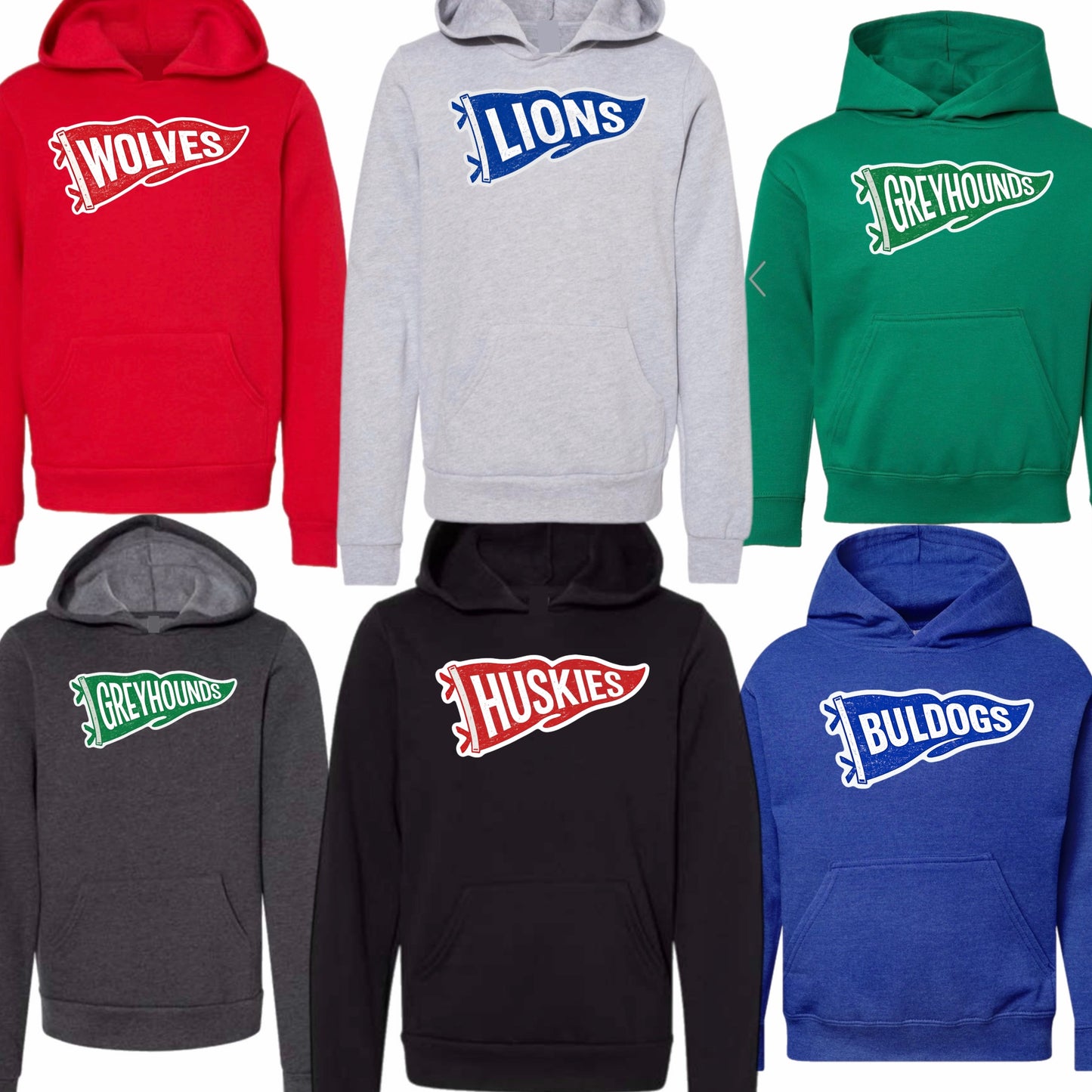 Boys school flag hoodie