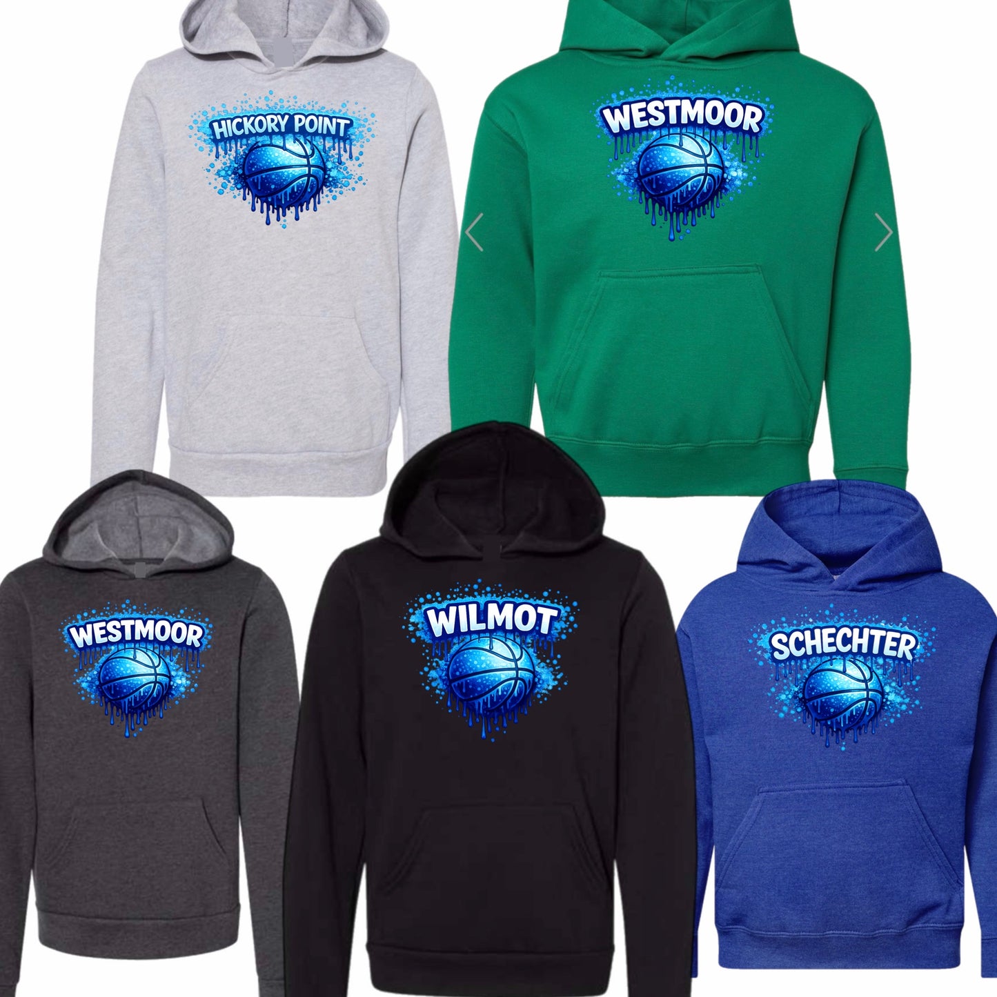 Boys school graffiti basektball hoodie