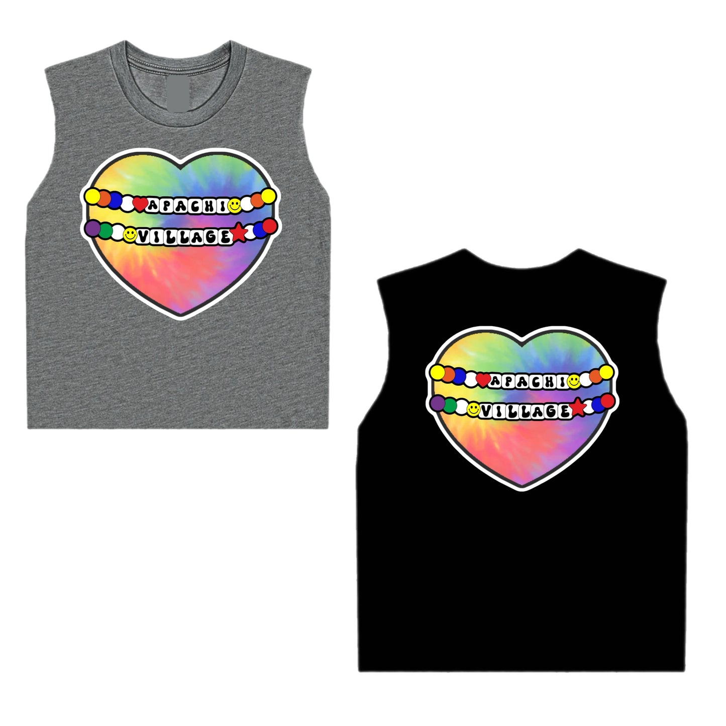 Girls Apachi Village heart bracelet tee