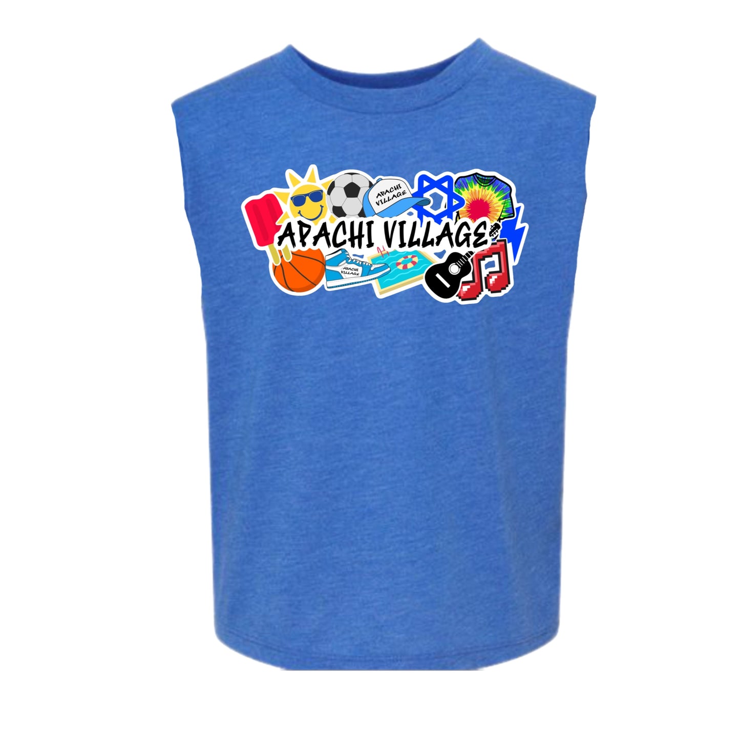 Boys Apachi Village collage tee