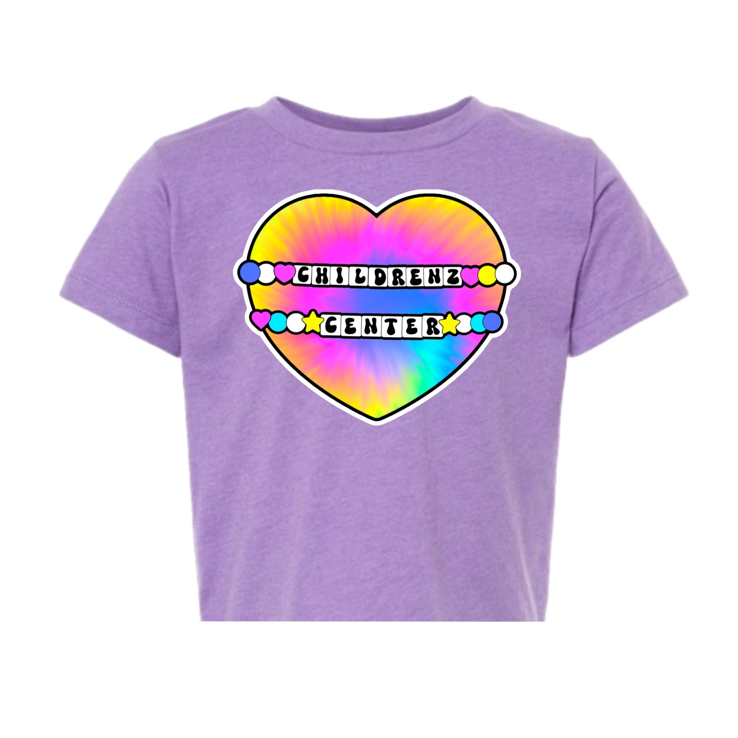 Childrenz Center tie dye heart tee