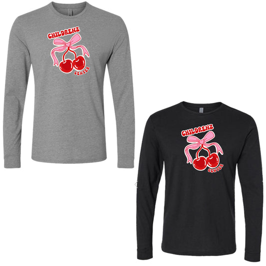 Adult Long sleeve Childrenz Center cherries tee