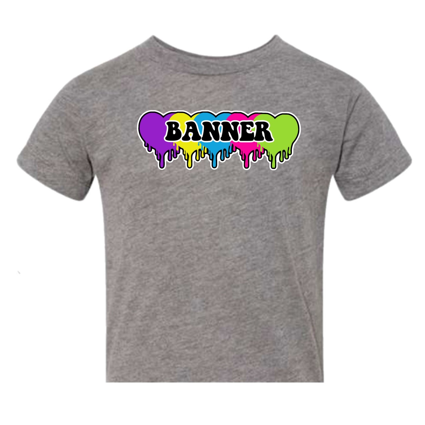 Banner girls neon hearts tee