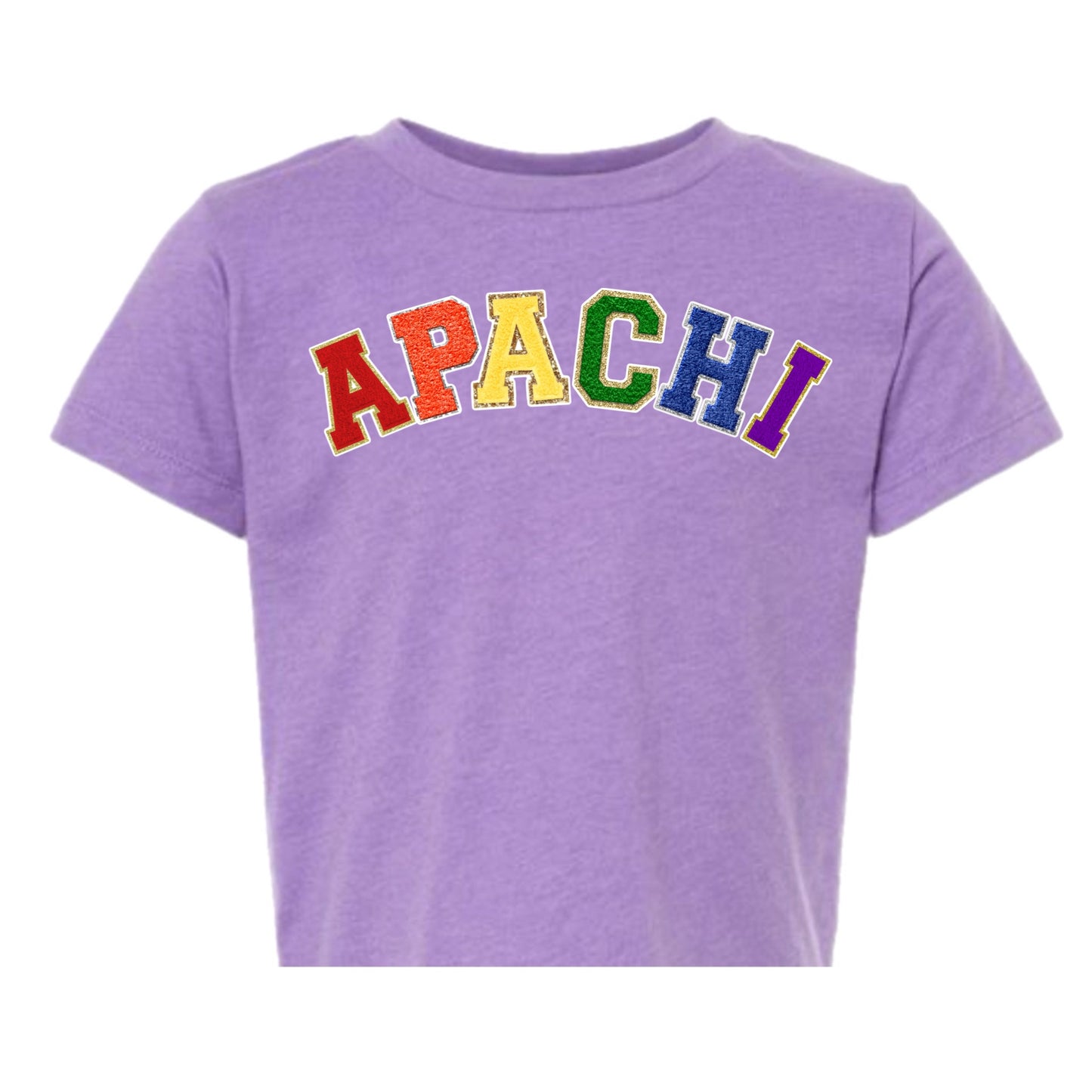 Girls Apachi rainbow patch tee