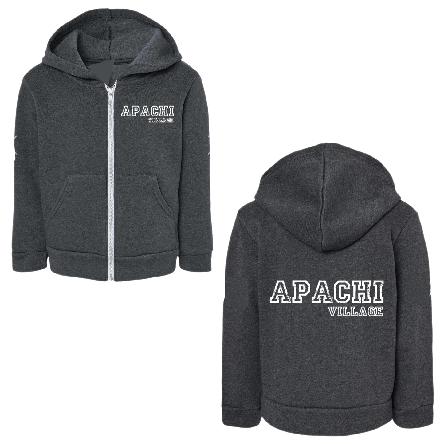 Boys Apachi Village varsity zip hoodie