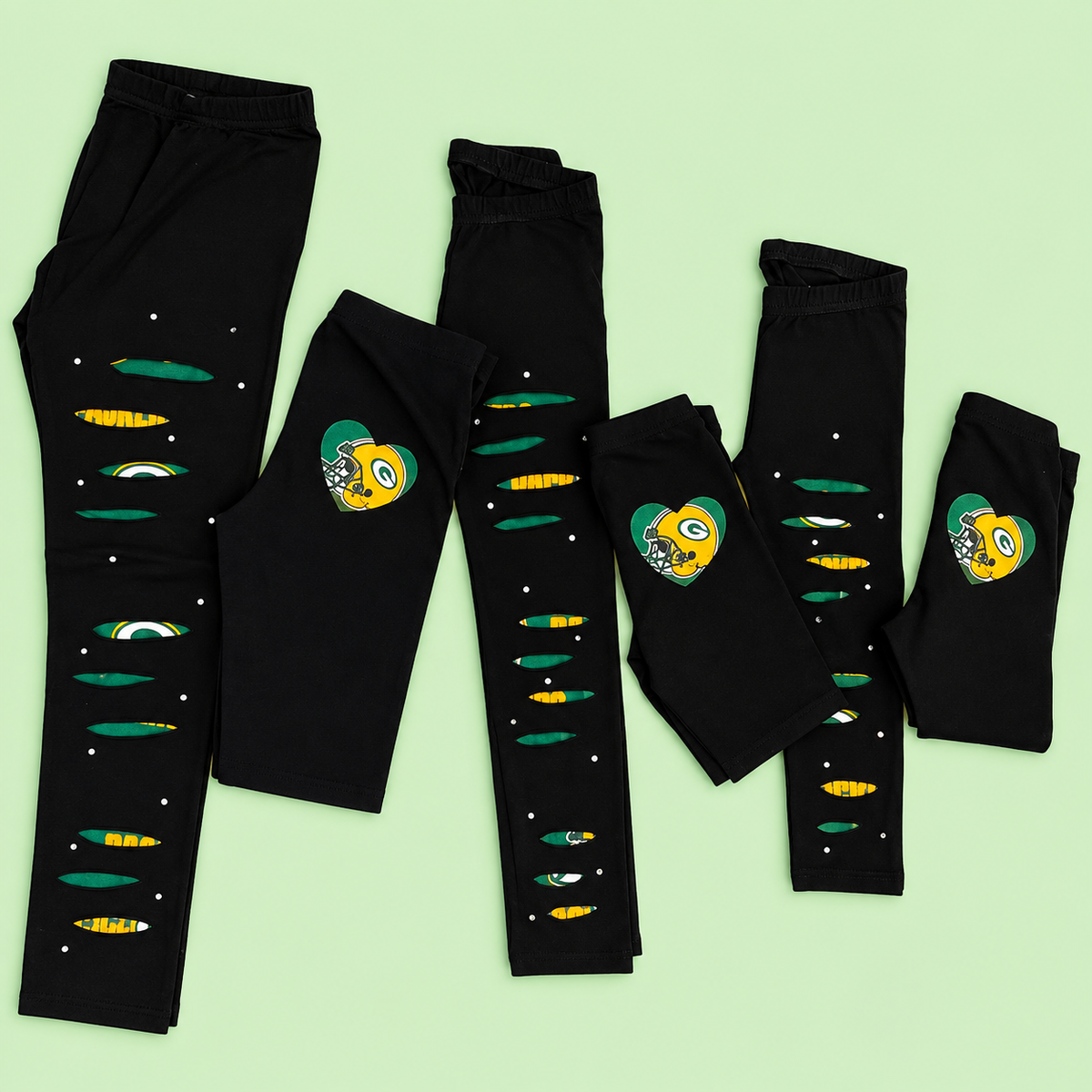 Green Bay Packers Distressed Leggings