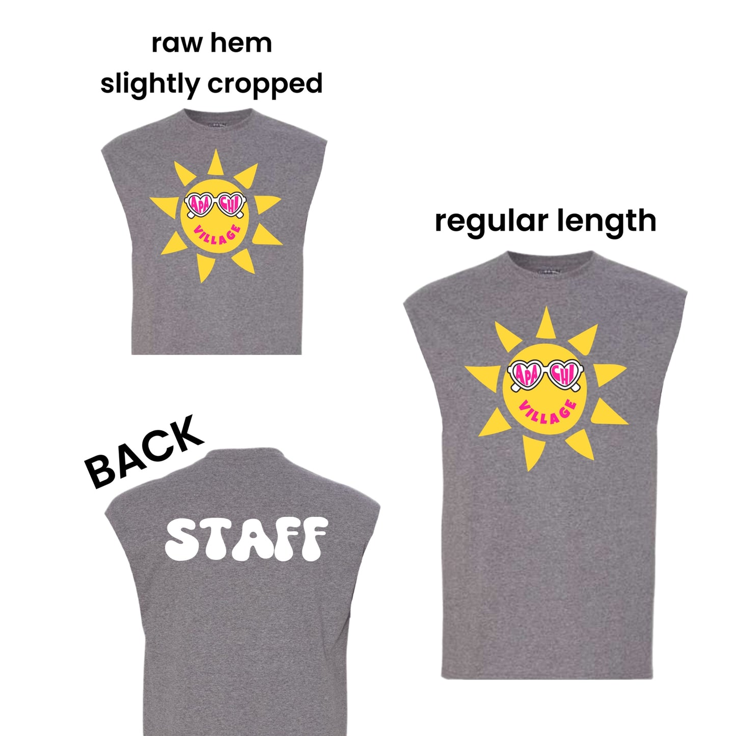 Apachi pink sunnies staff tank
