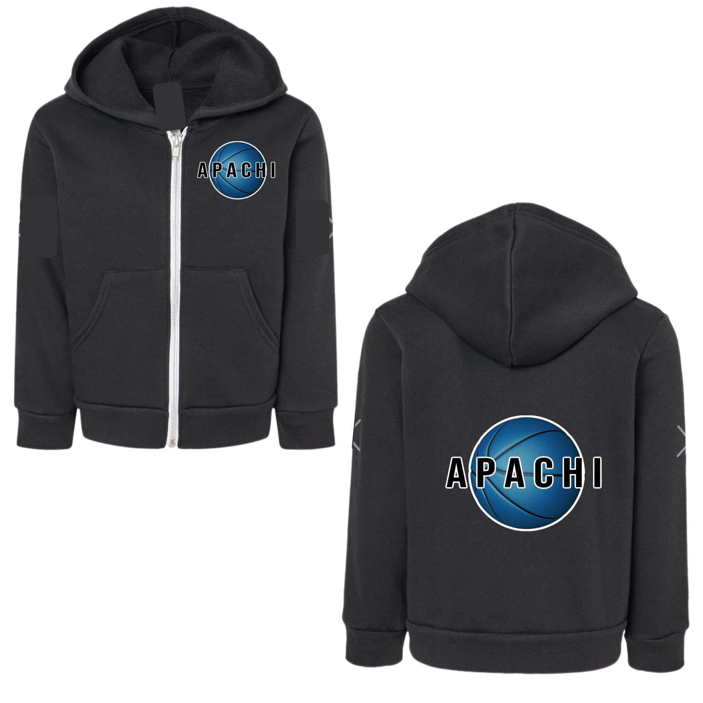 Boys Apachi basketball zip hoodie