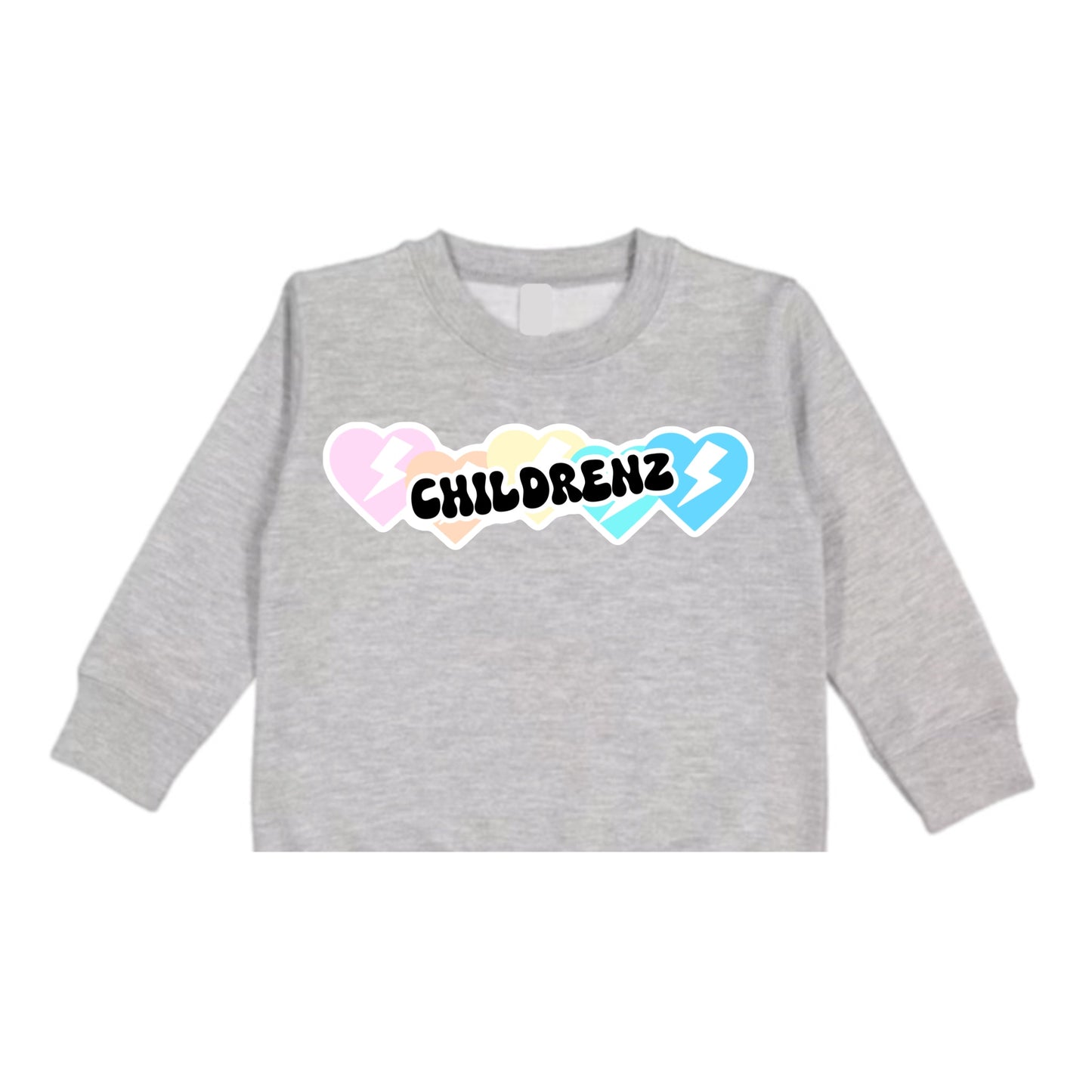 Childrenz Center pastel hearts crewneck
