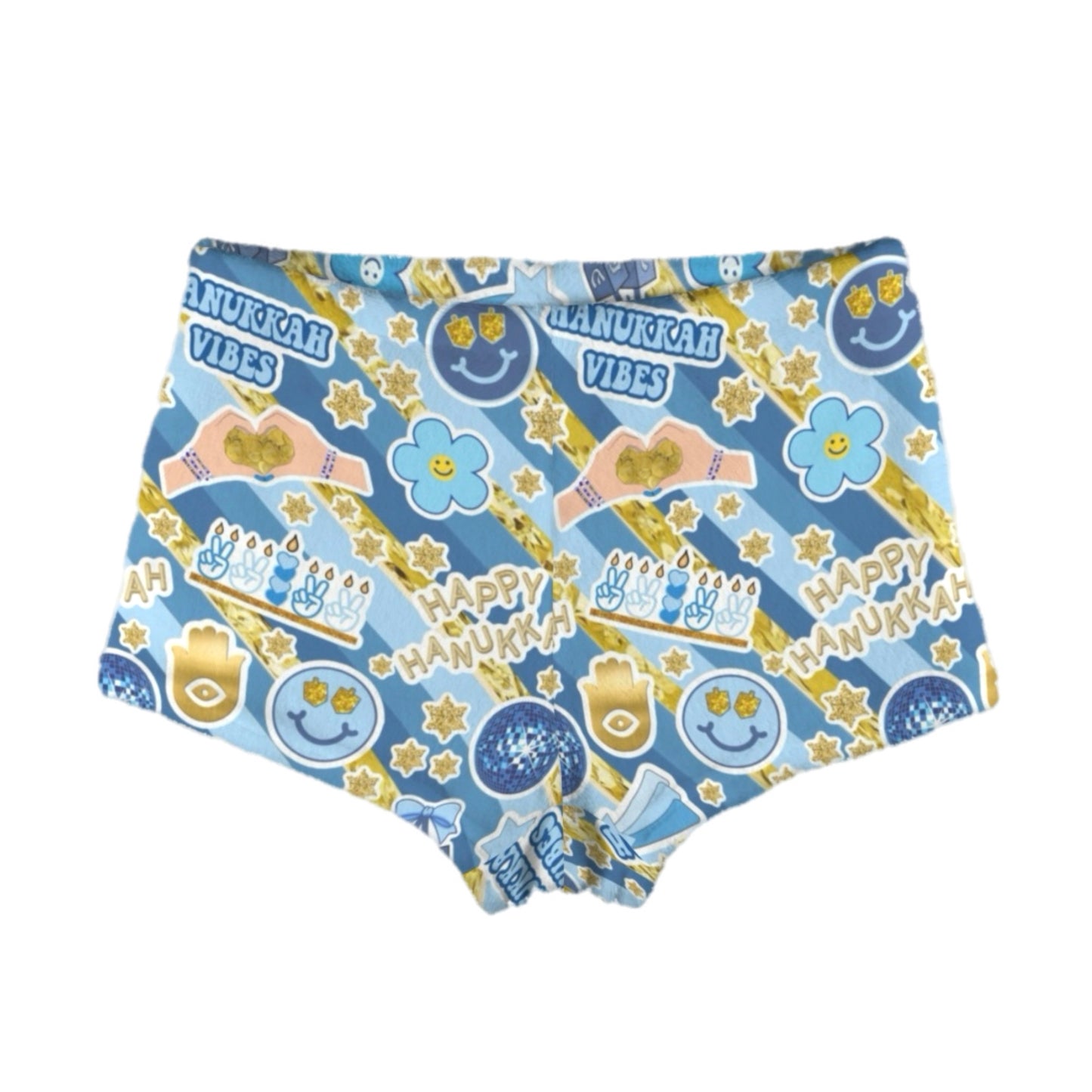 Disco Hanukkah girls/womens fleece shorts