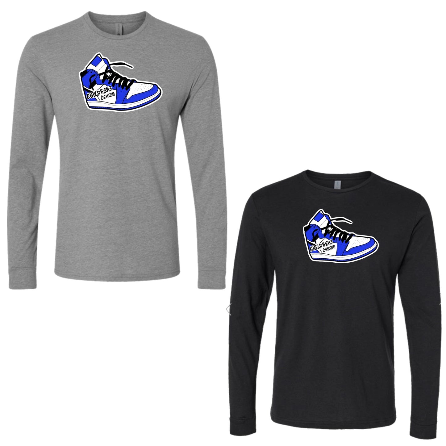 Adult Long sleeve gym shoe Childrenz Center tee