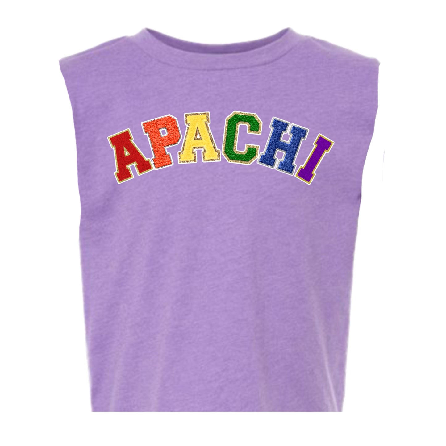 Girls Apachi rainbow patch tank