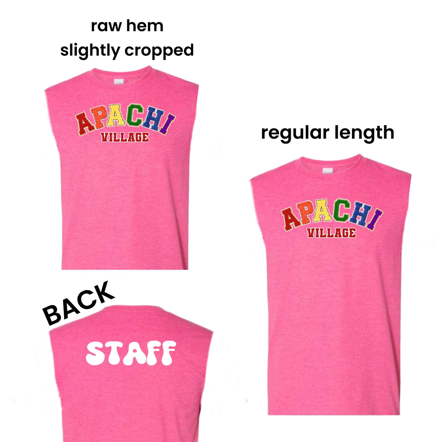 Apachi rainbow patch letters staff tank