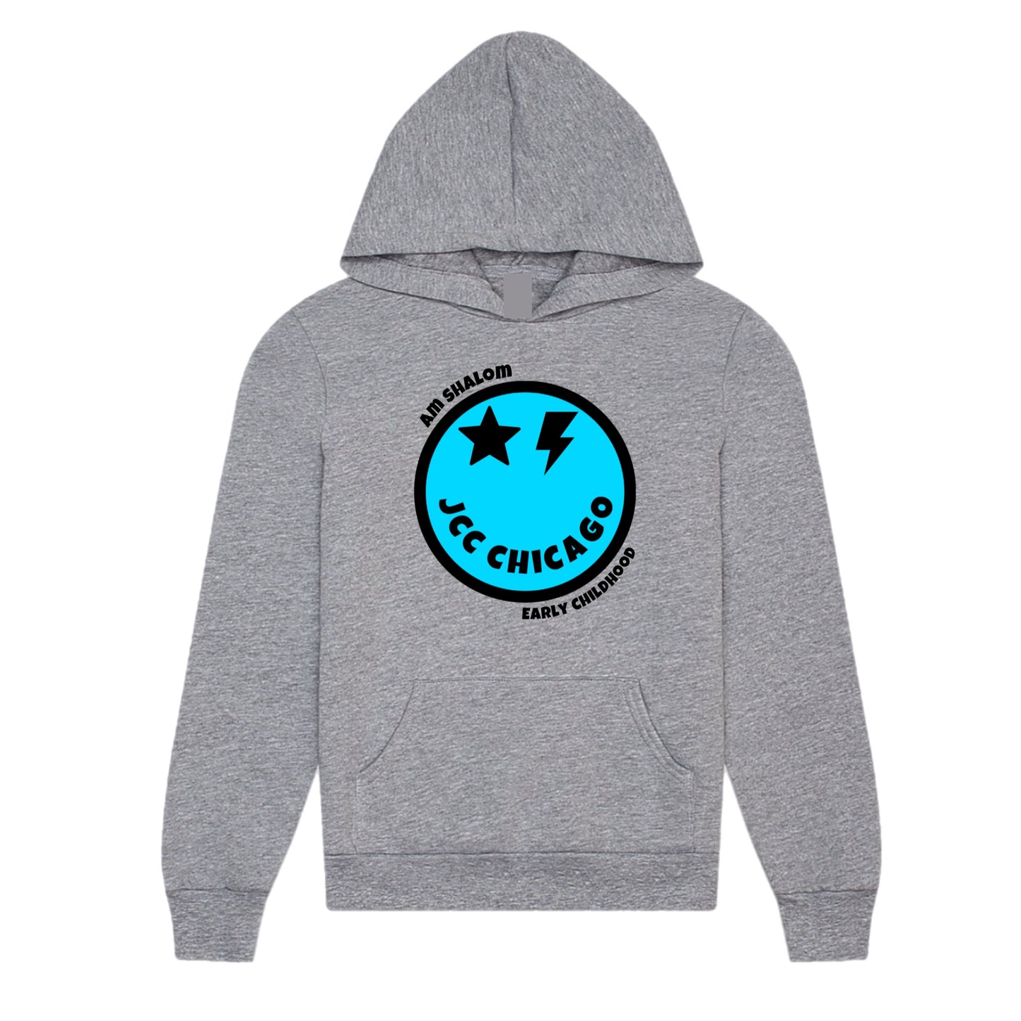 Blue emoji JCC Am Shalom hoodie