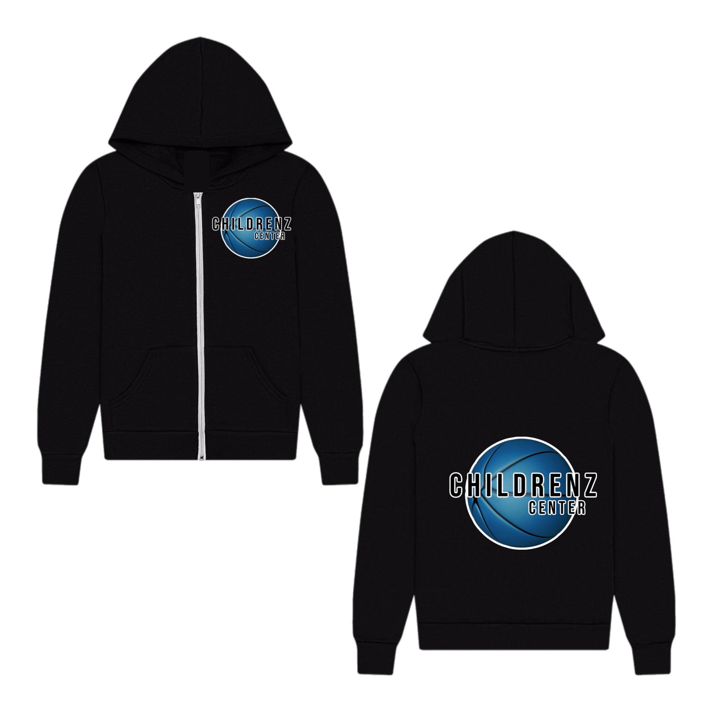 Childrenz Center basketball zip hoodie