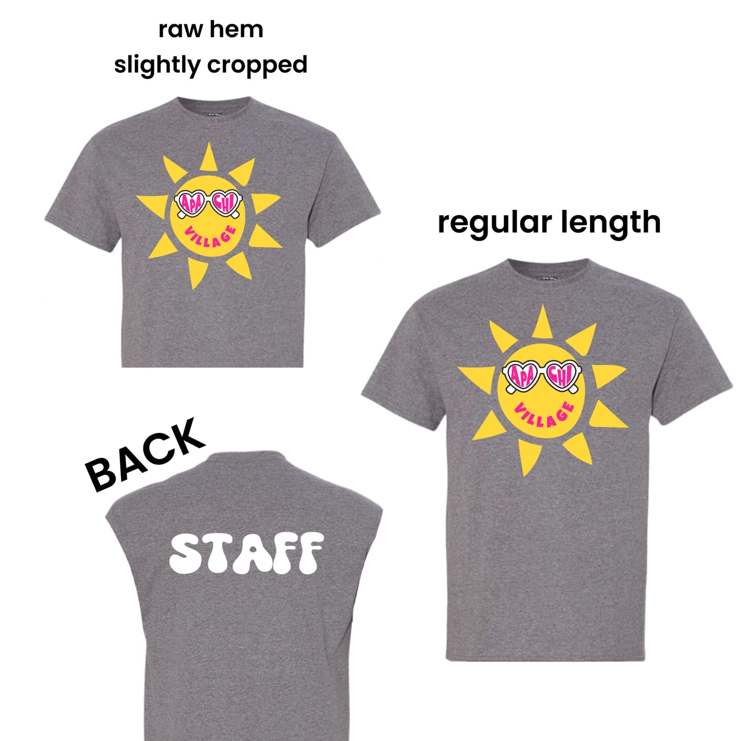 Apachi pink sunnies staff tee