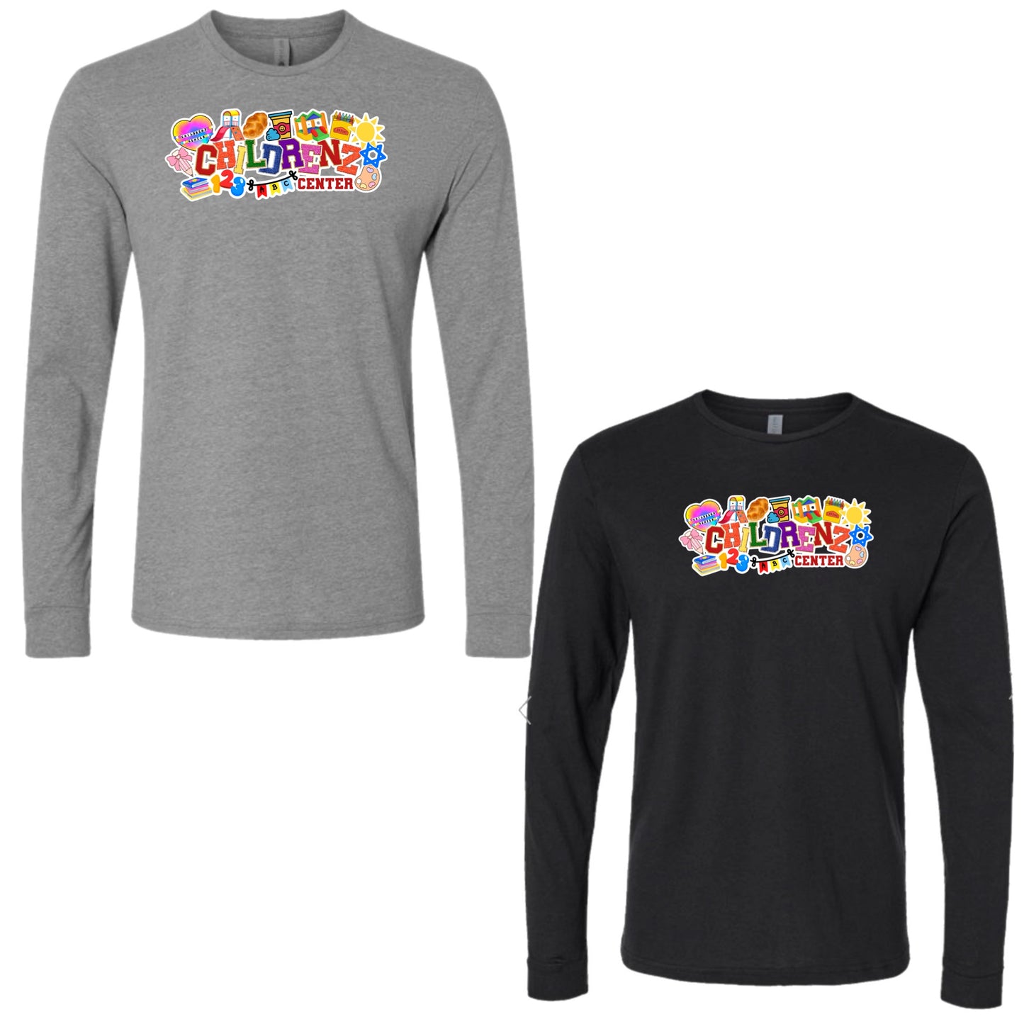 Adult Long sleeve girly collage Childrenz Center tee