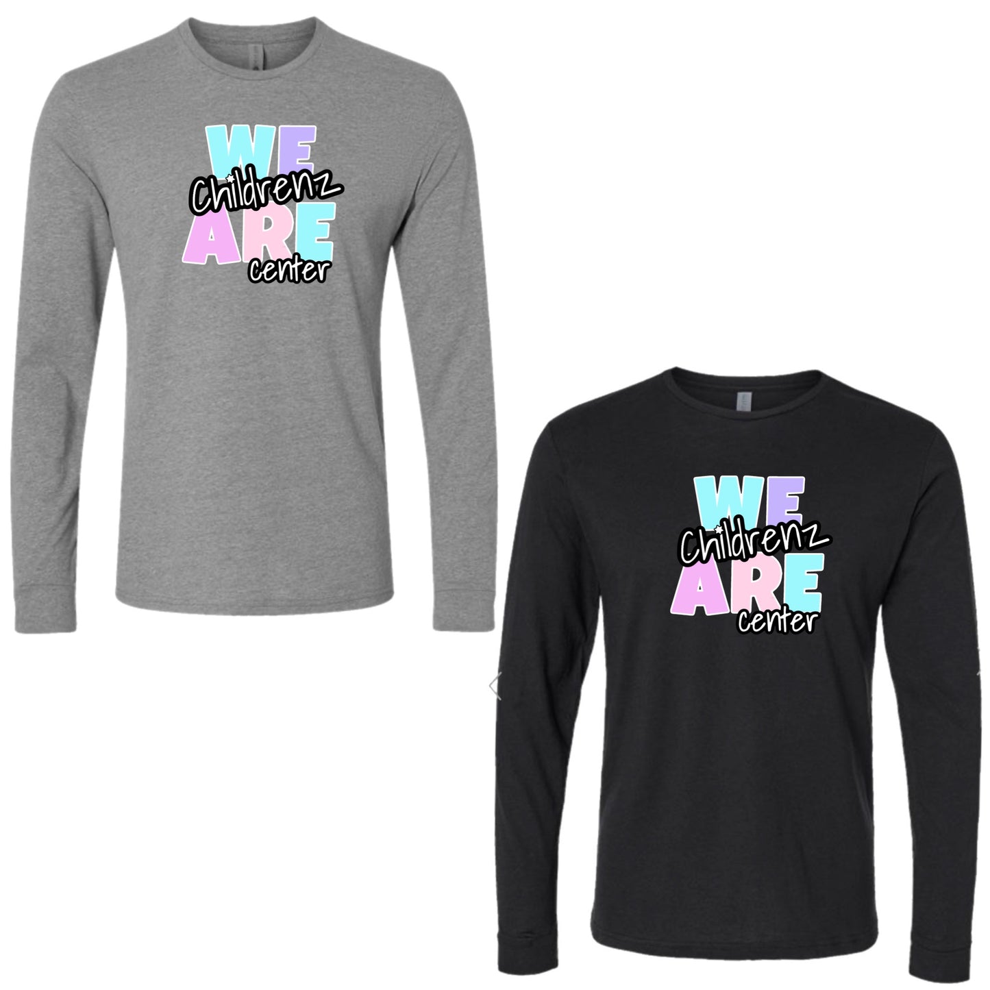 Adult Long sleeve girly logo Childrenz Center tee