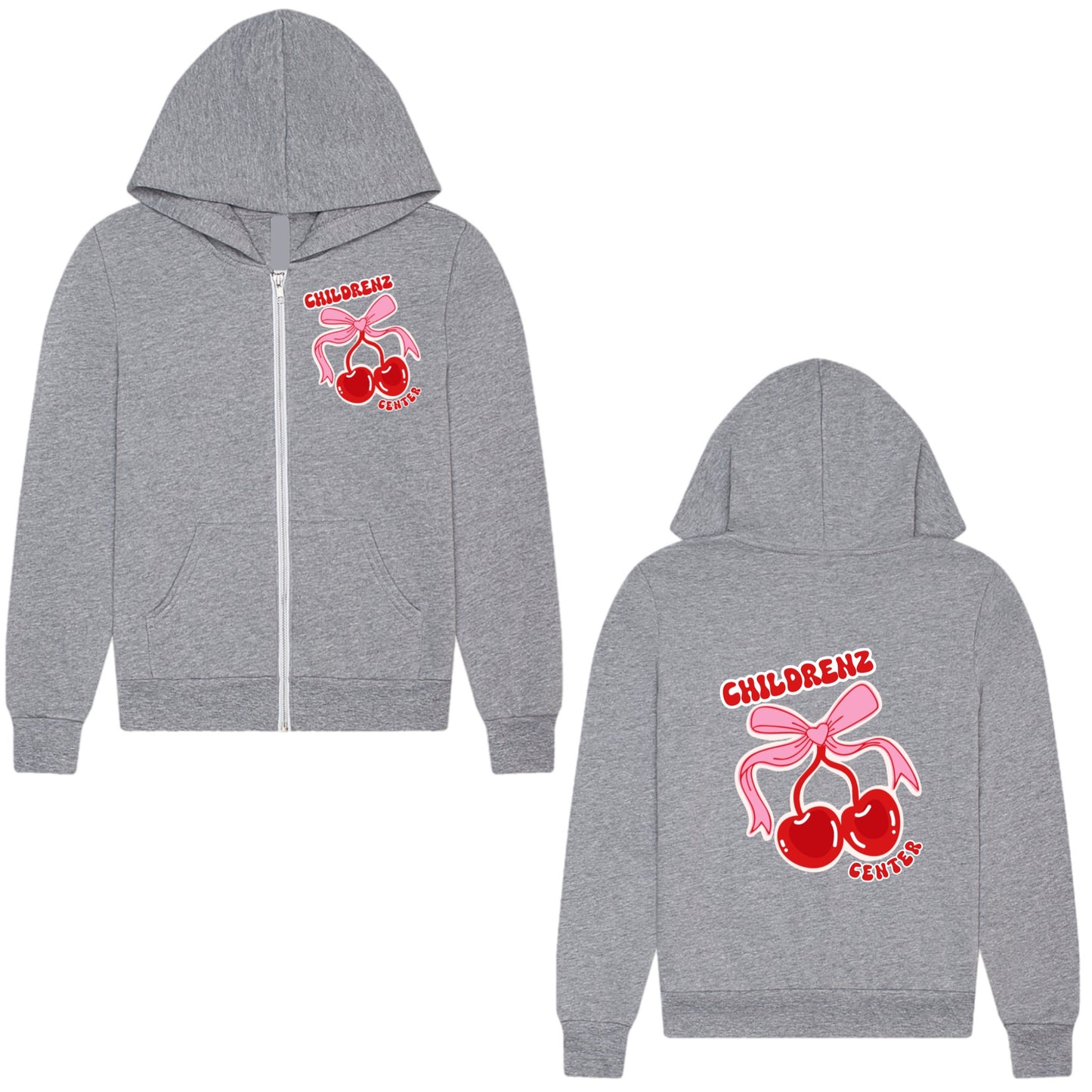 Childrenz Center cherries zip hoodie