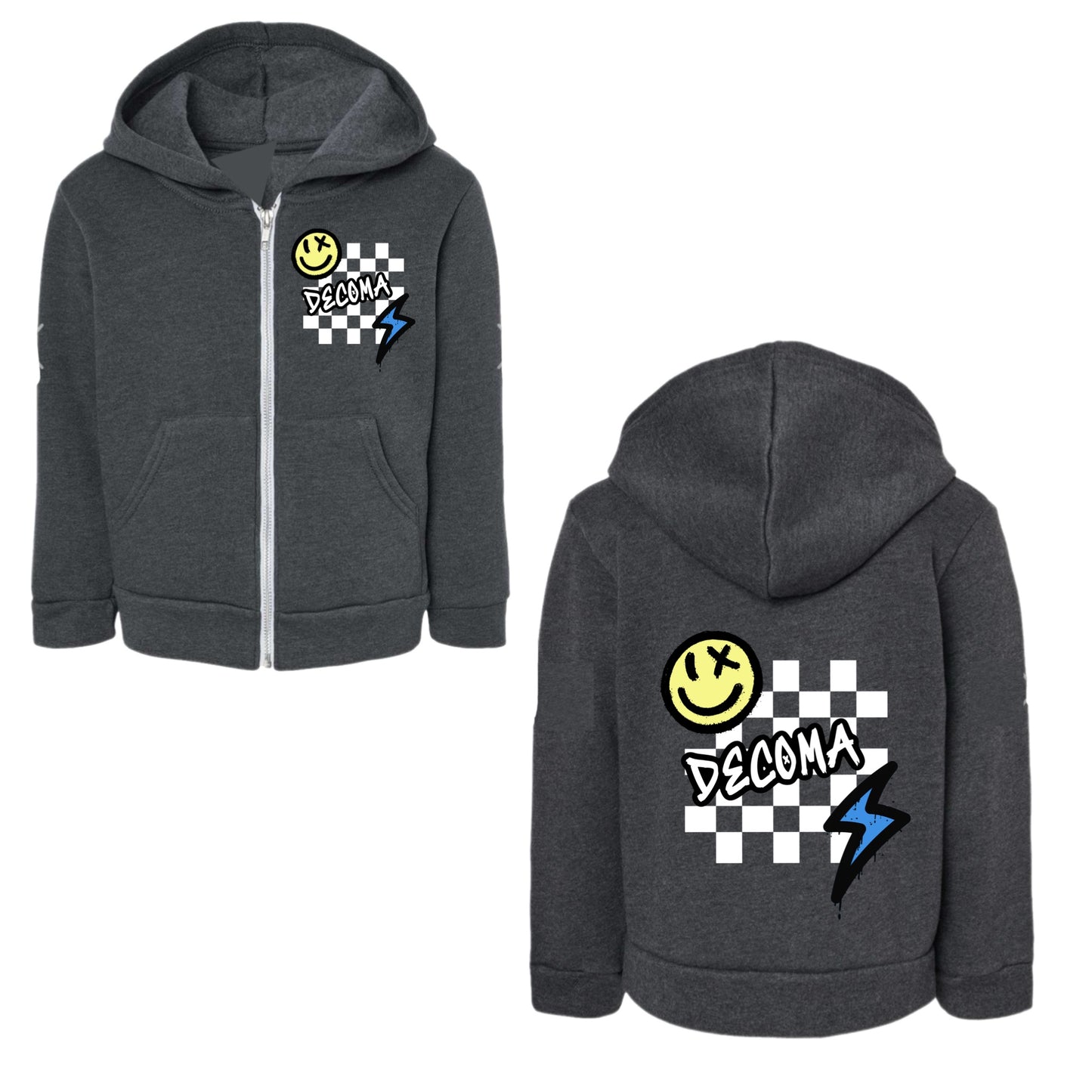 DECOMA checkered zip hoodie