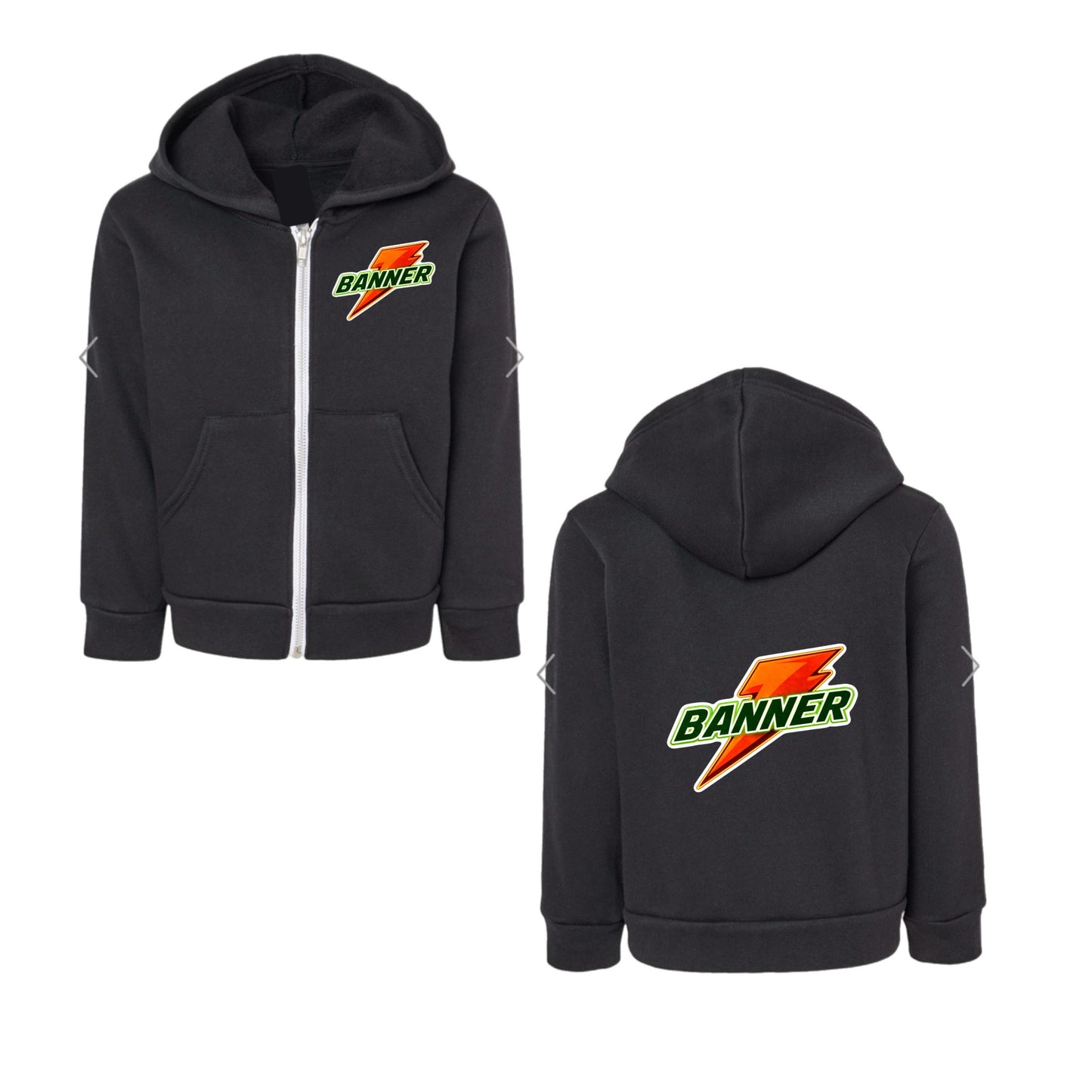 BANNER boys orange bolt hoodie